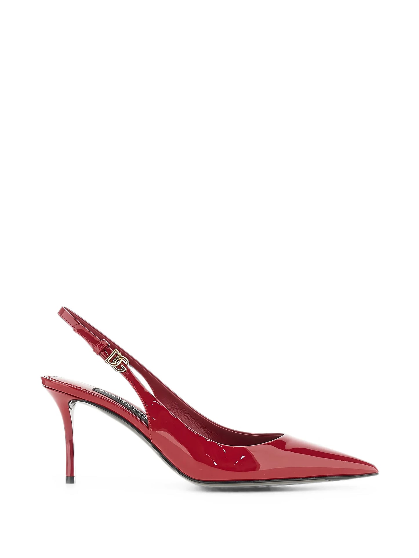 patent leather pointed-toe pumps