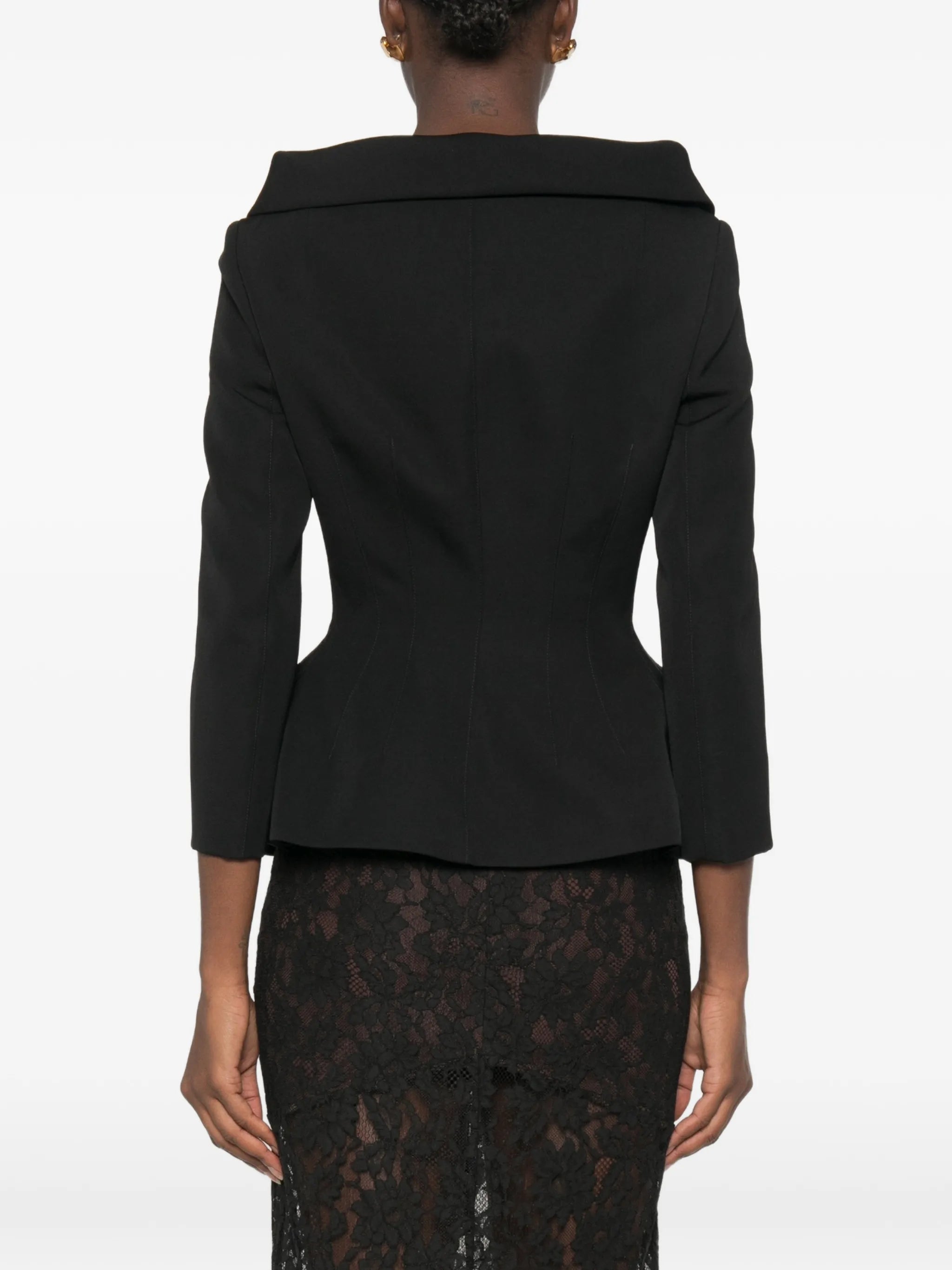 cotton peplum blazer
