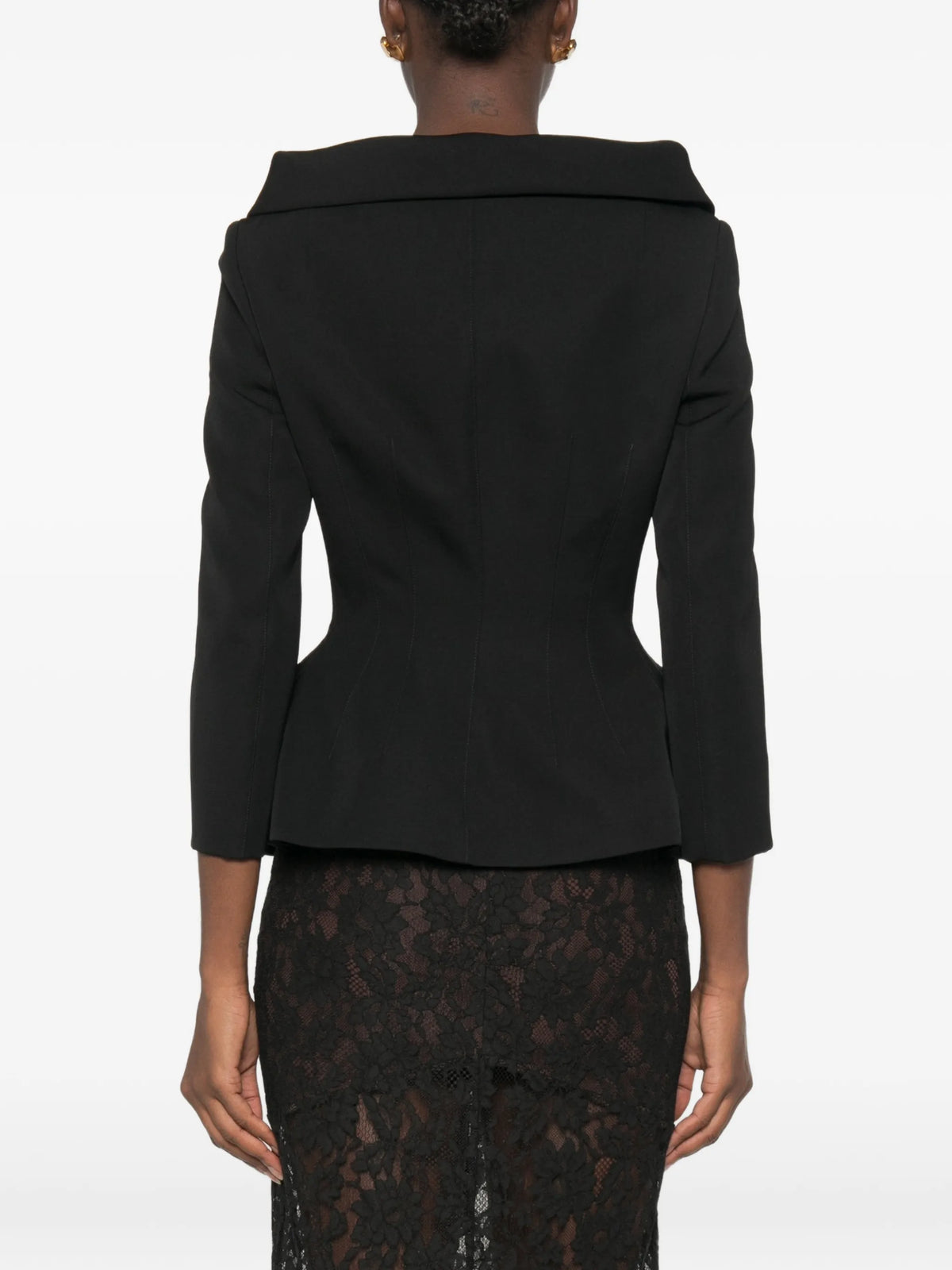 cotton peplum blazer