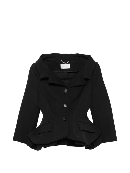 off-shoulder peplum jacket
