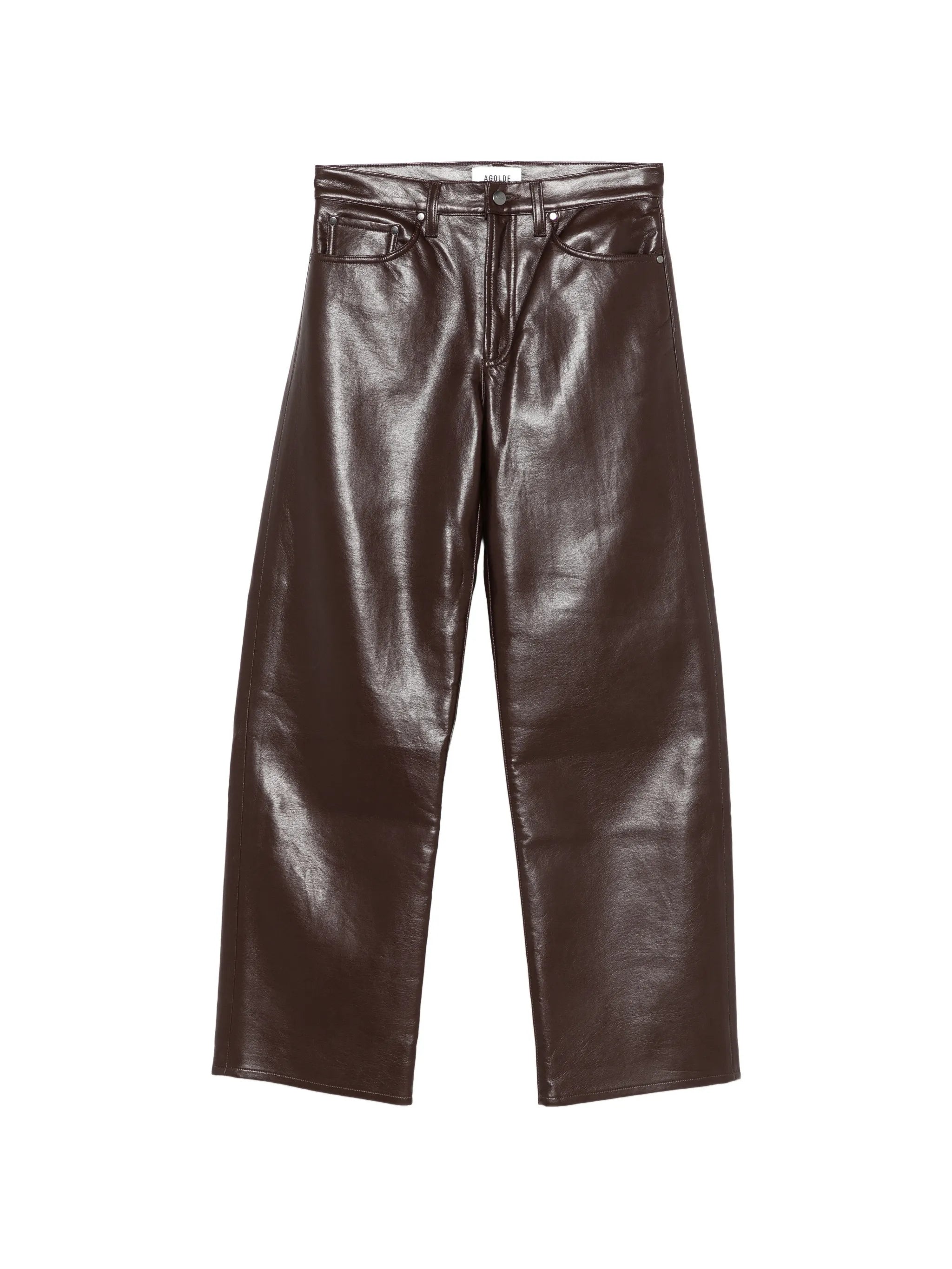 Arc leather trousers in Madera