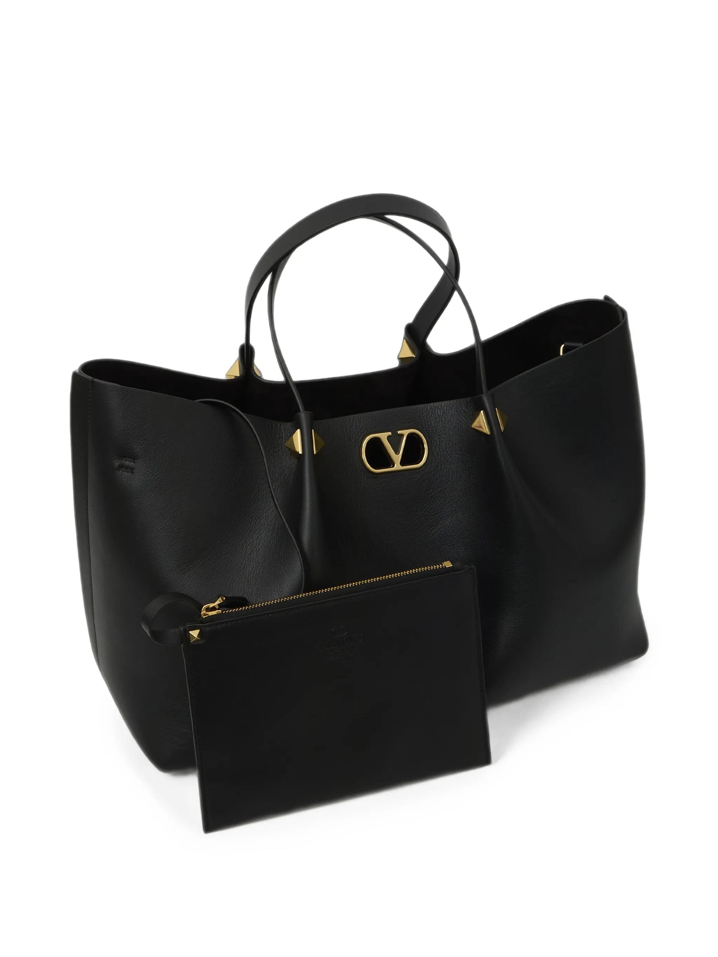 VLogo Signature stud-embellished tote bag