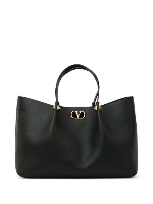large soft leather shopping bag