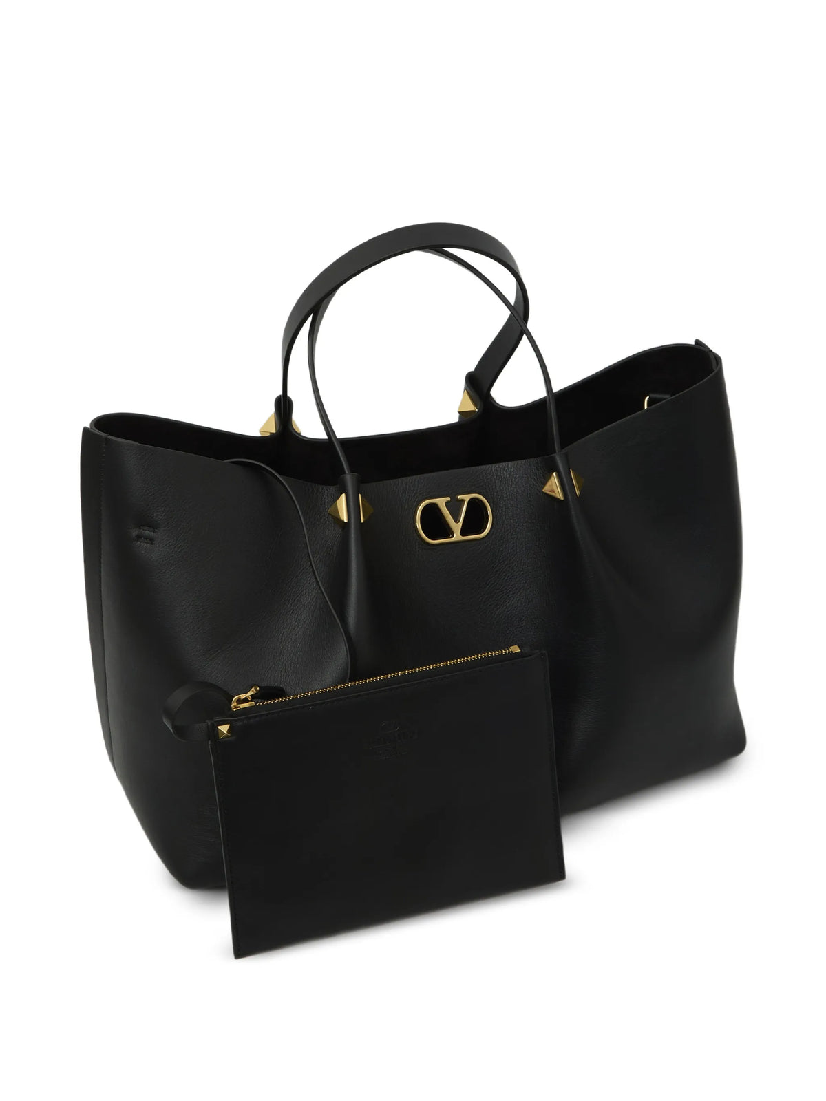 VLogo Signature stud-embellished tote bag