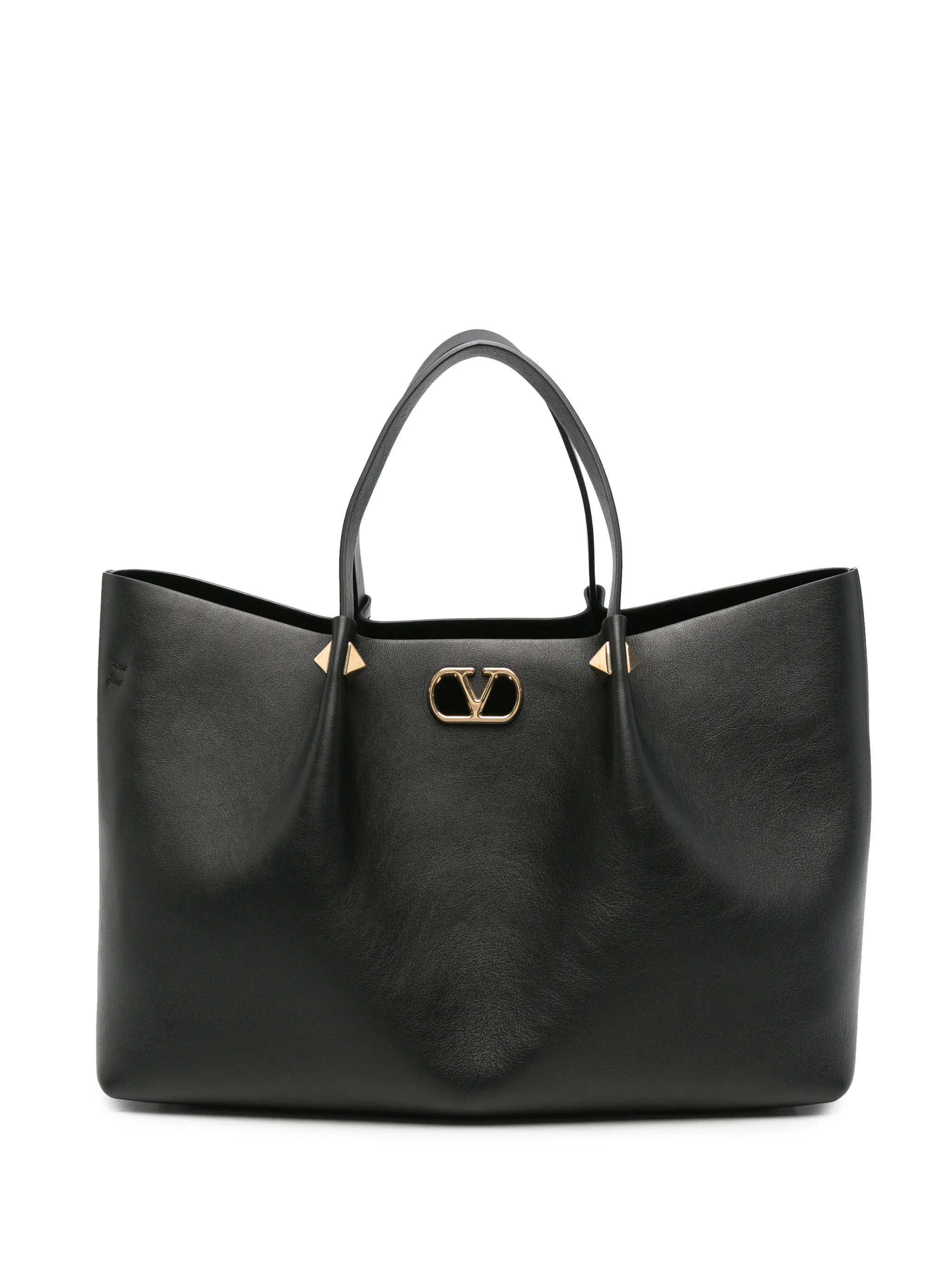 VLogo Signature leather tote bag