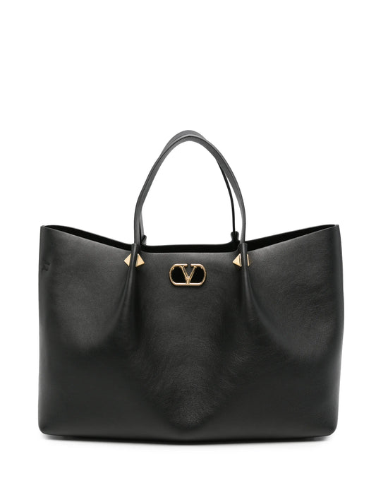 VLogo Signature leather tote bag