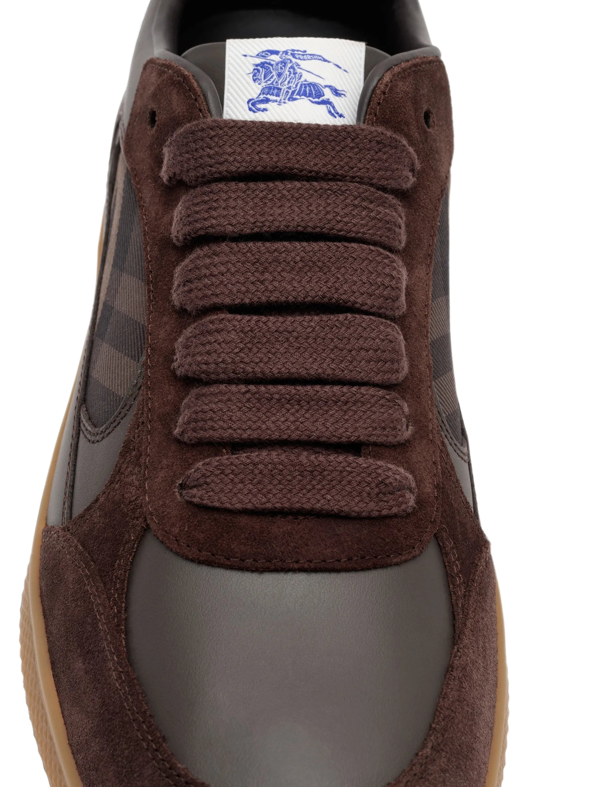 leather, suede and Check Terrace sneakers