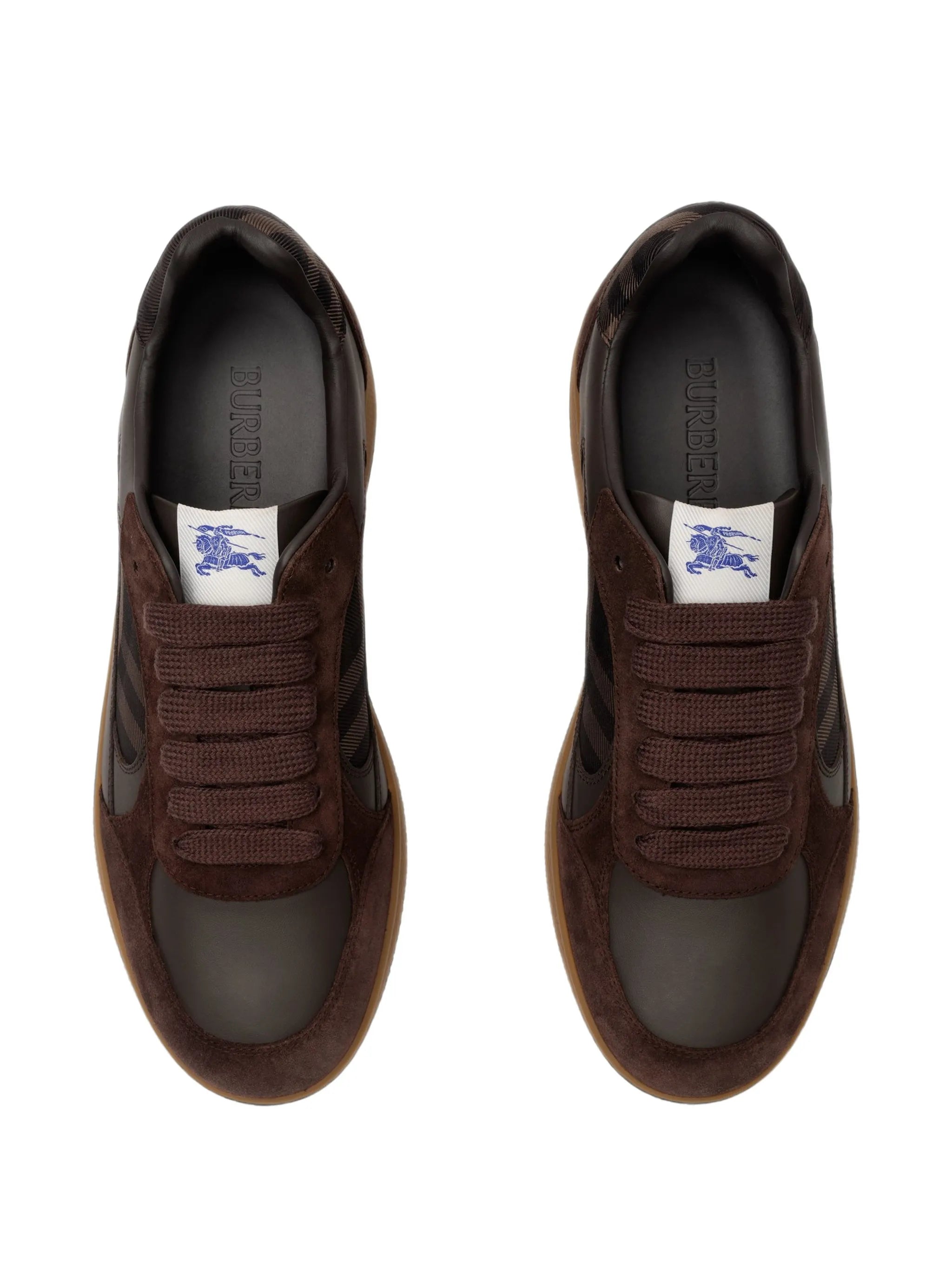 leather, suede and Check Terrace sneakers