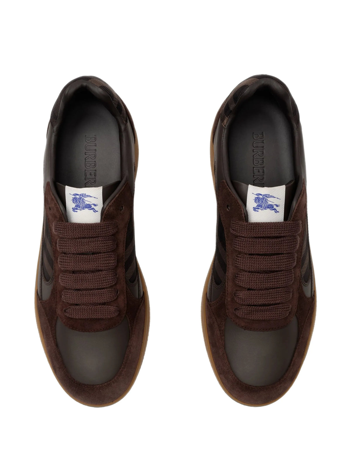leather, suede and Check Terrace sneakers