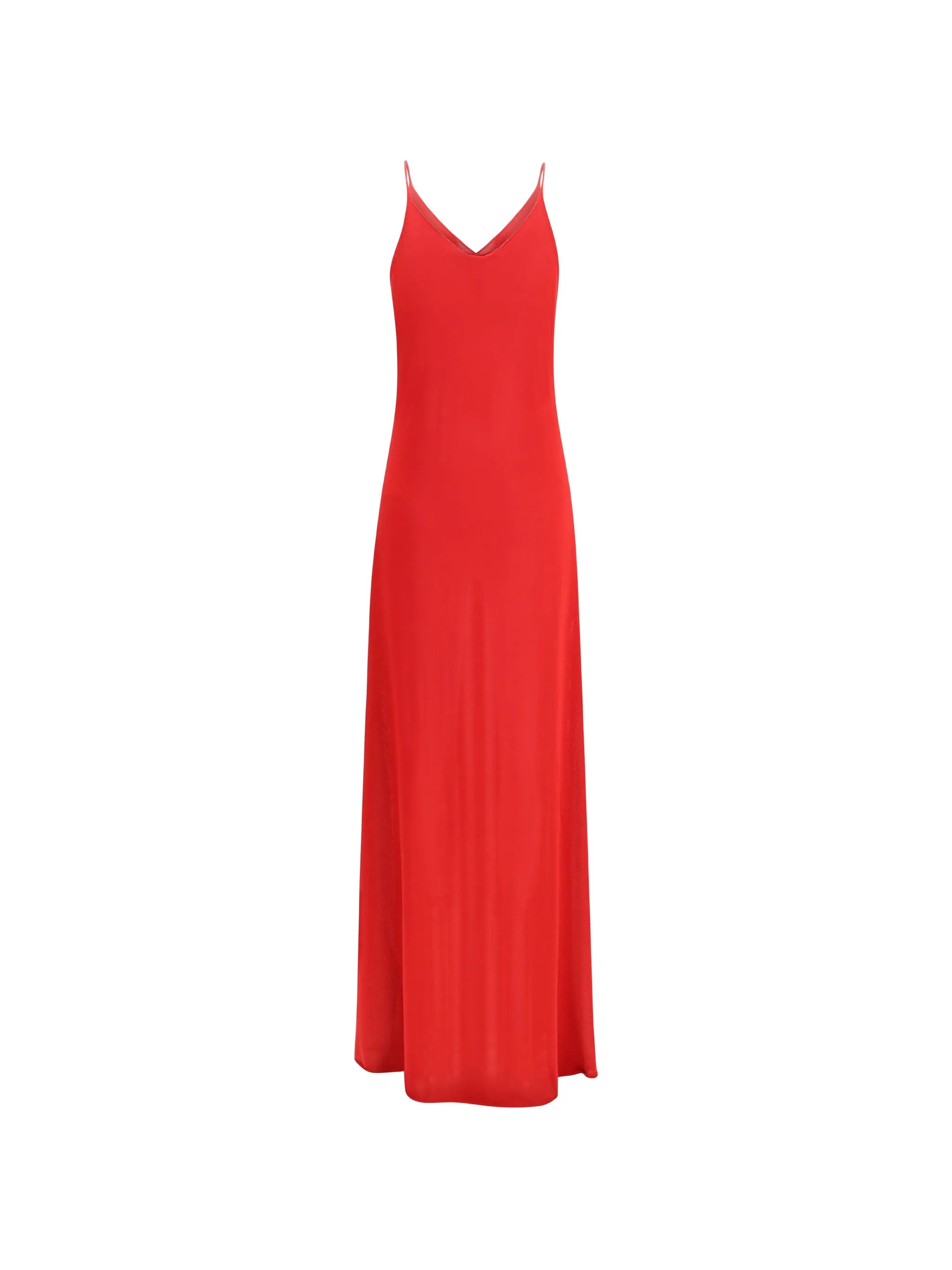 V-neck silk dress