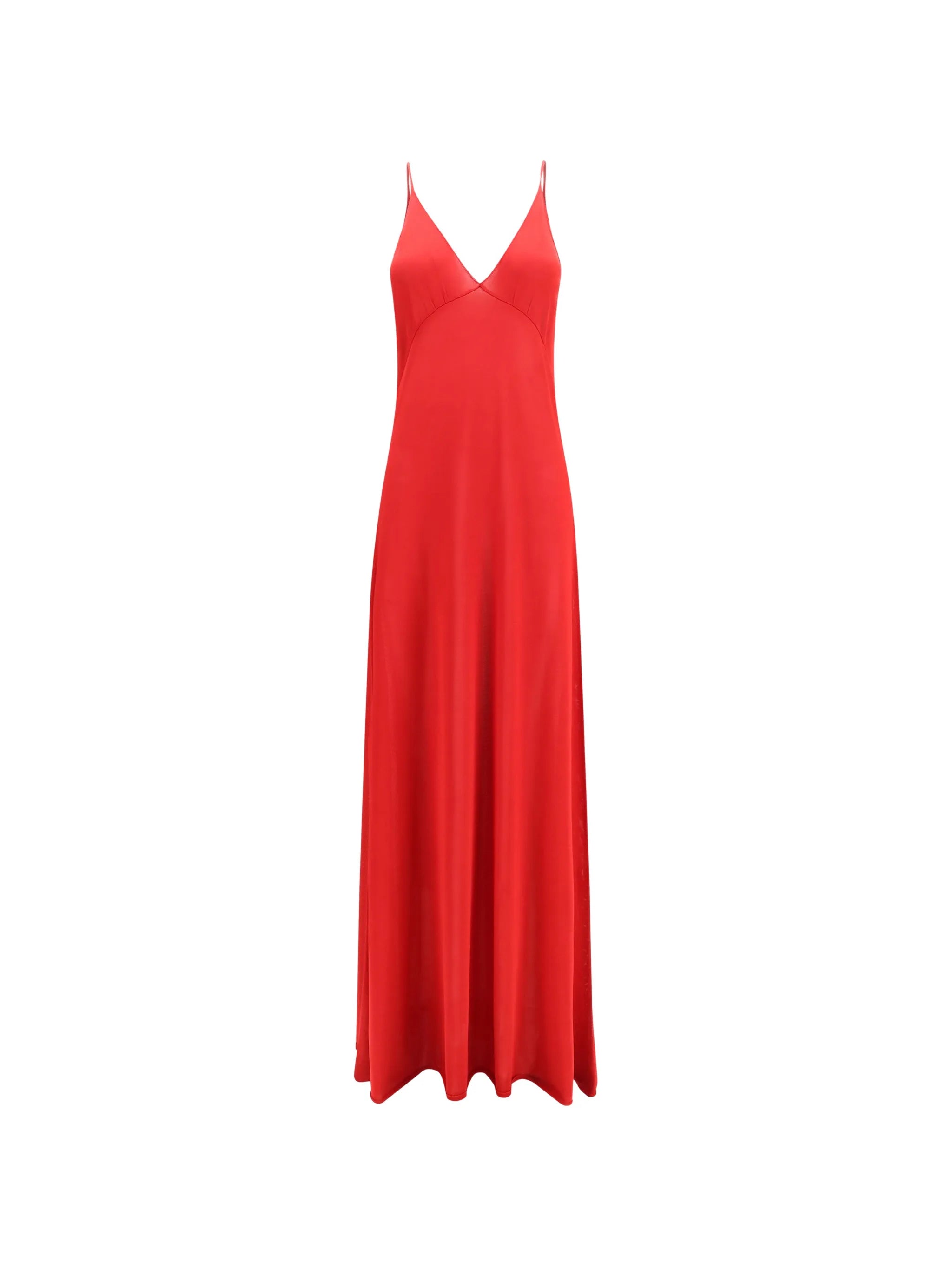 V-neck silk dress