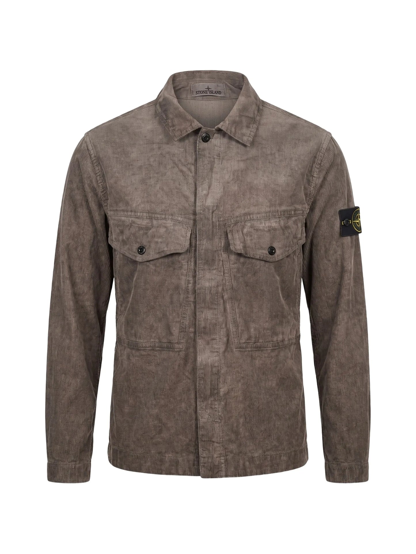 1200029 corduroy 'Terra' effect overshirt