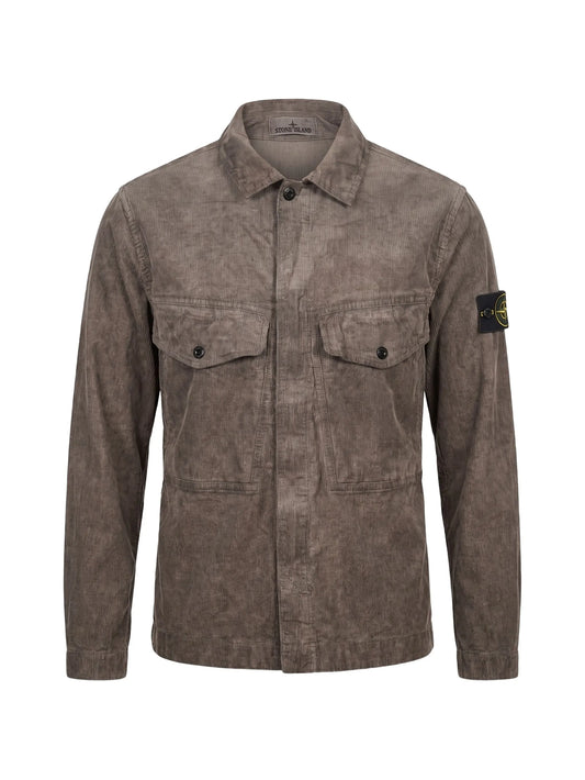 1200029 corduroy 'Terra' effect overshirt