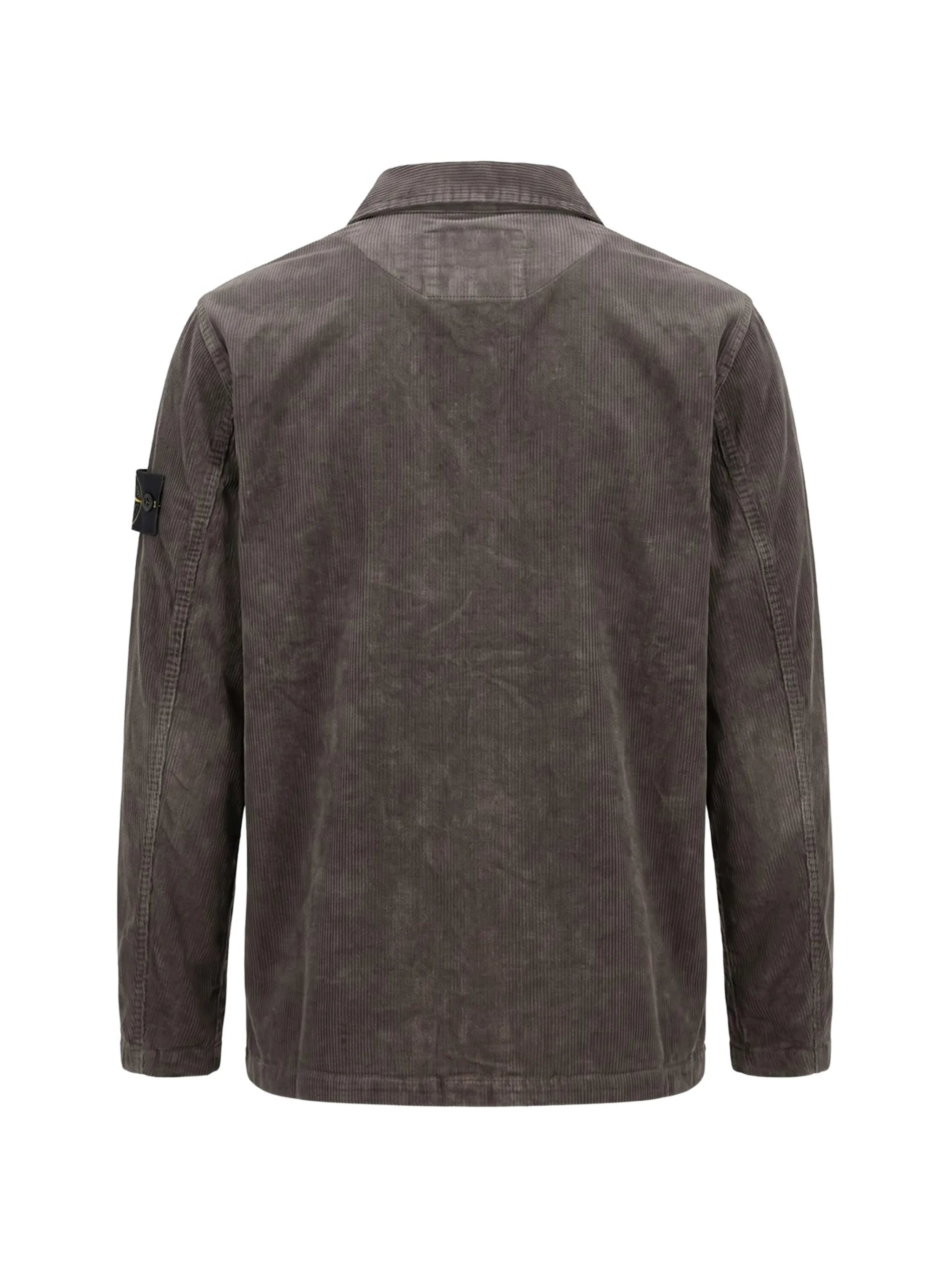1200029 corduroy 'Terra' effect overshirt