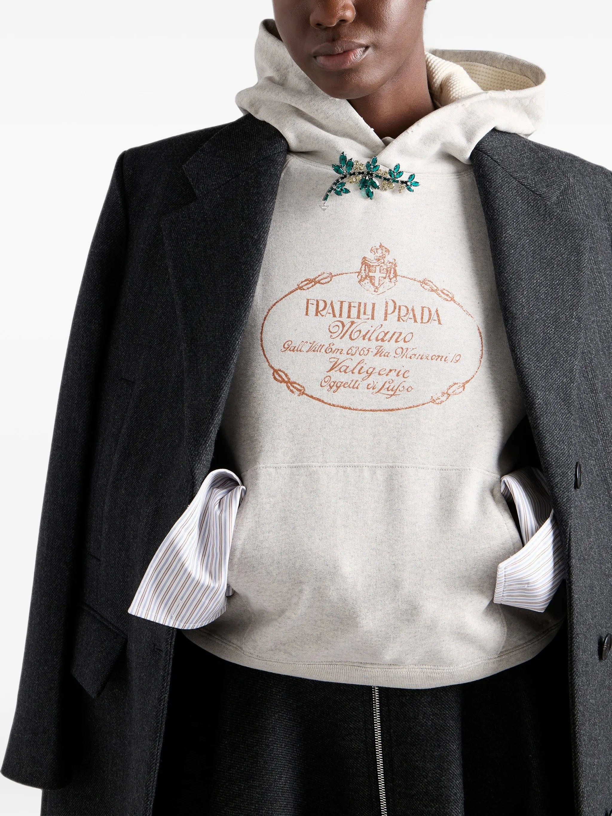 logo-print hoodie