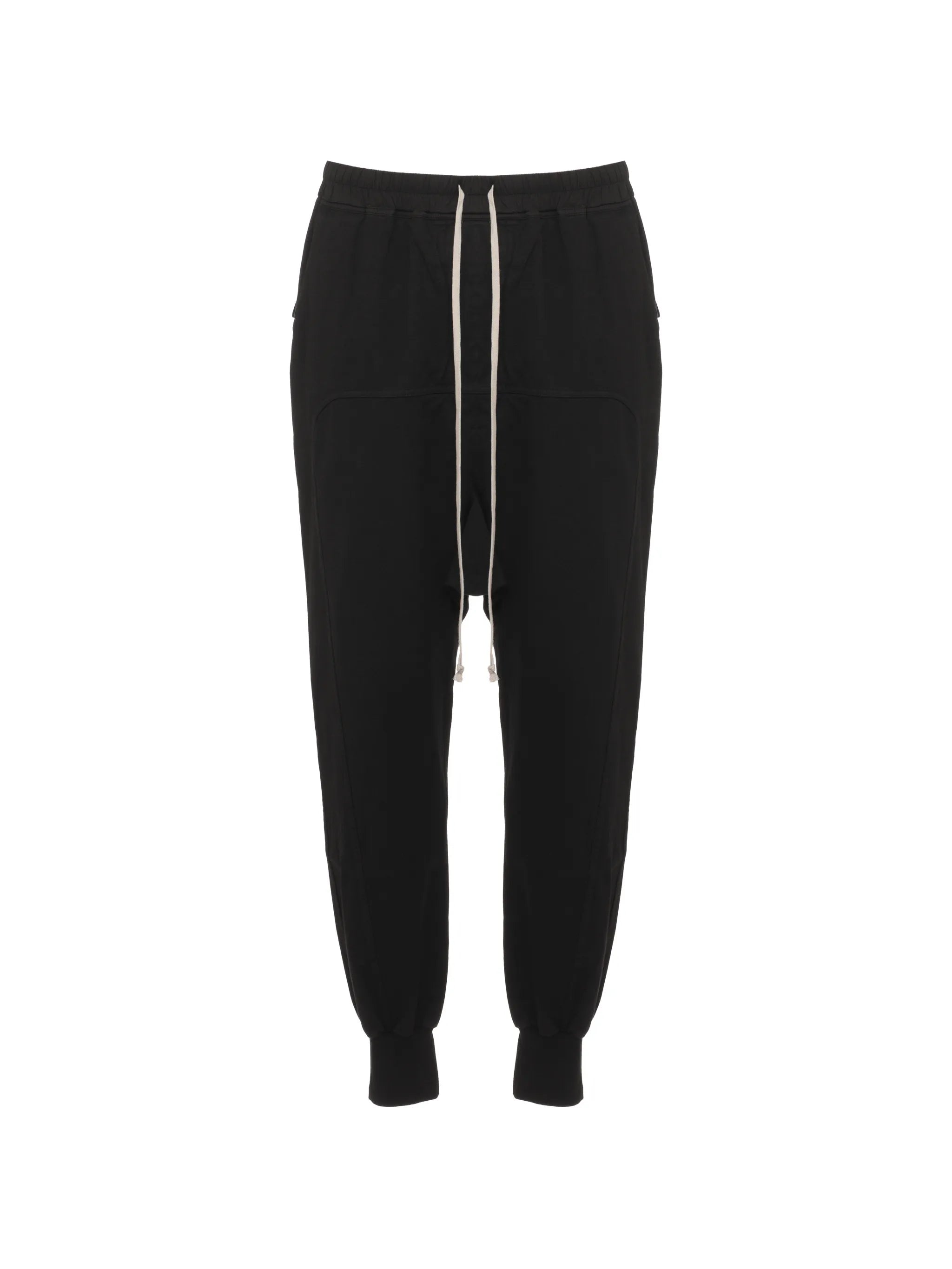Prisoner drawstring drop-crotch track pants