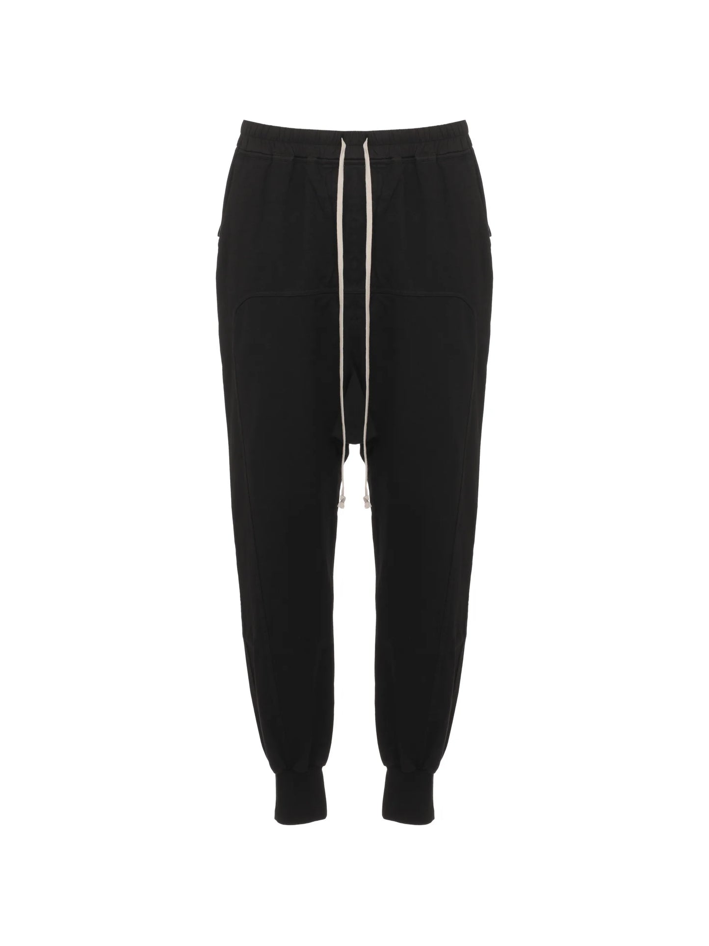 Prisoner drawstring drop-crotch track pants