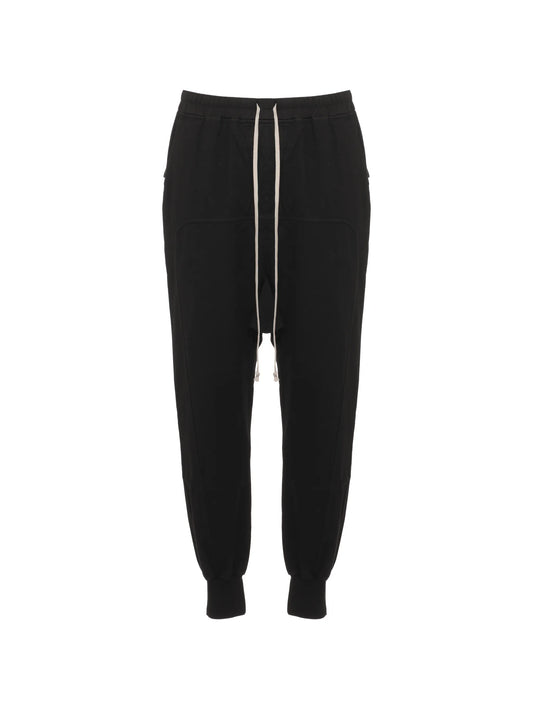 Prisoner drawstring drop-crotch track pants