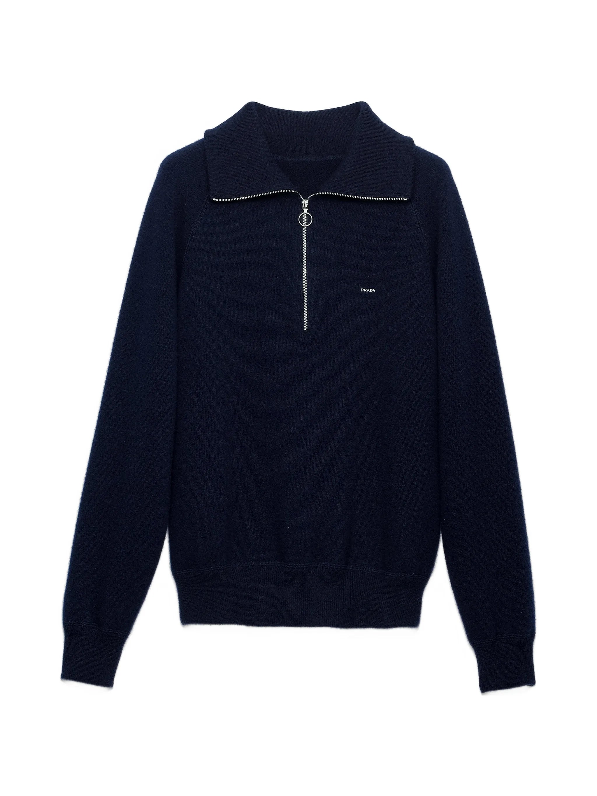 wool and cashmere polo sweater