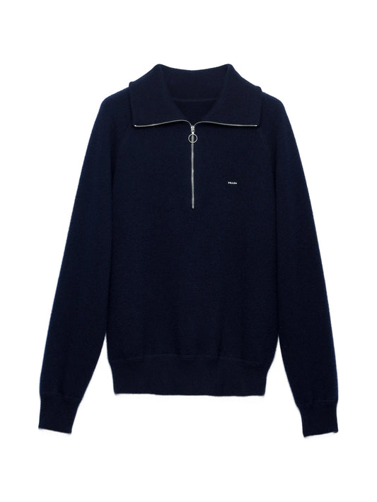 wool and cashmere polo sweater