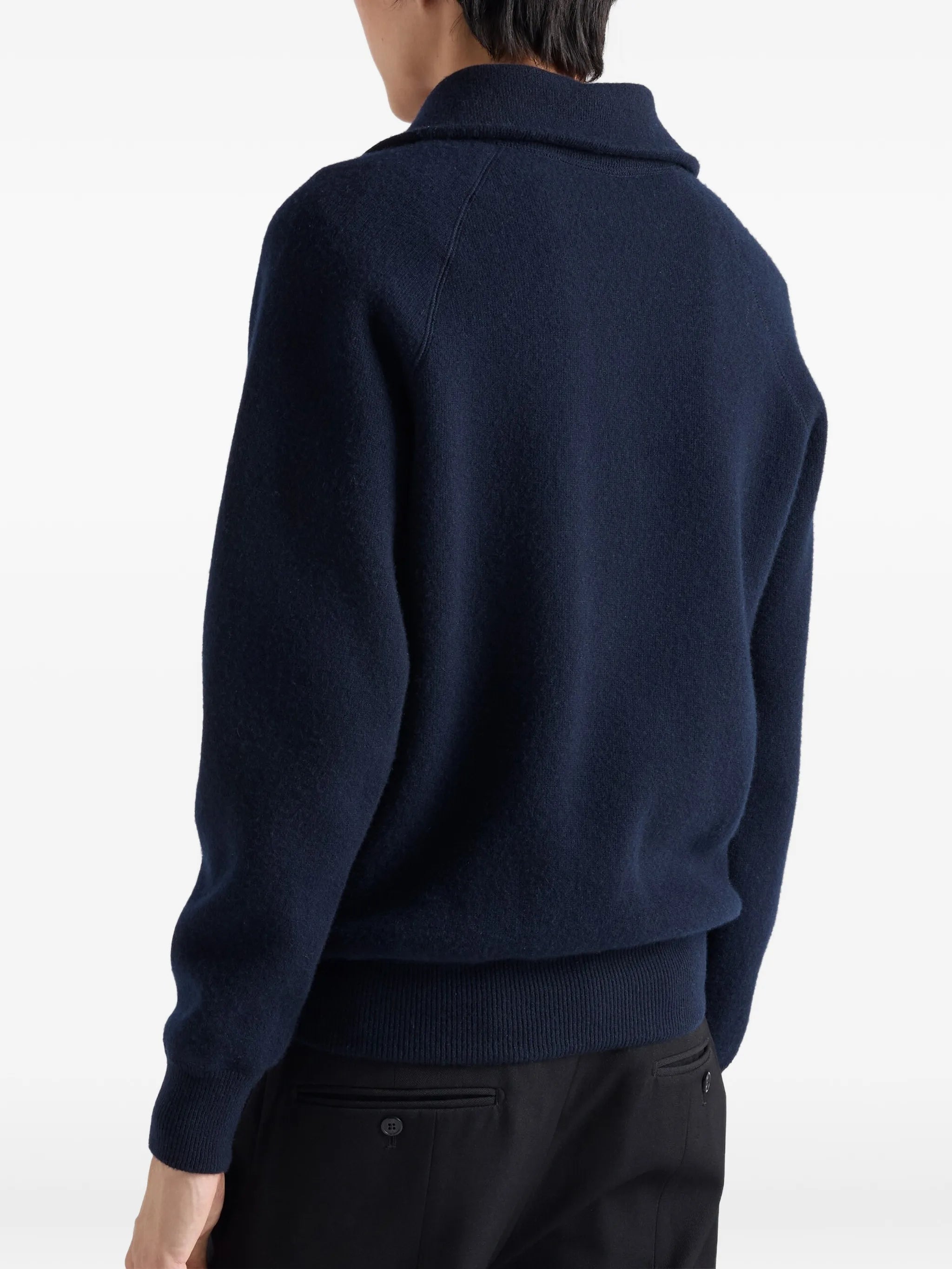 wool and cashmere polo sweater
