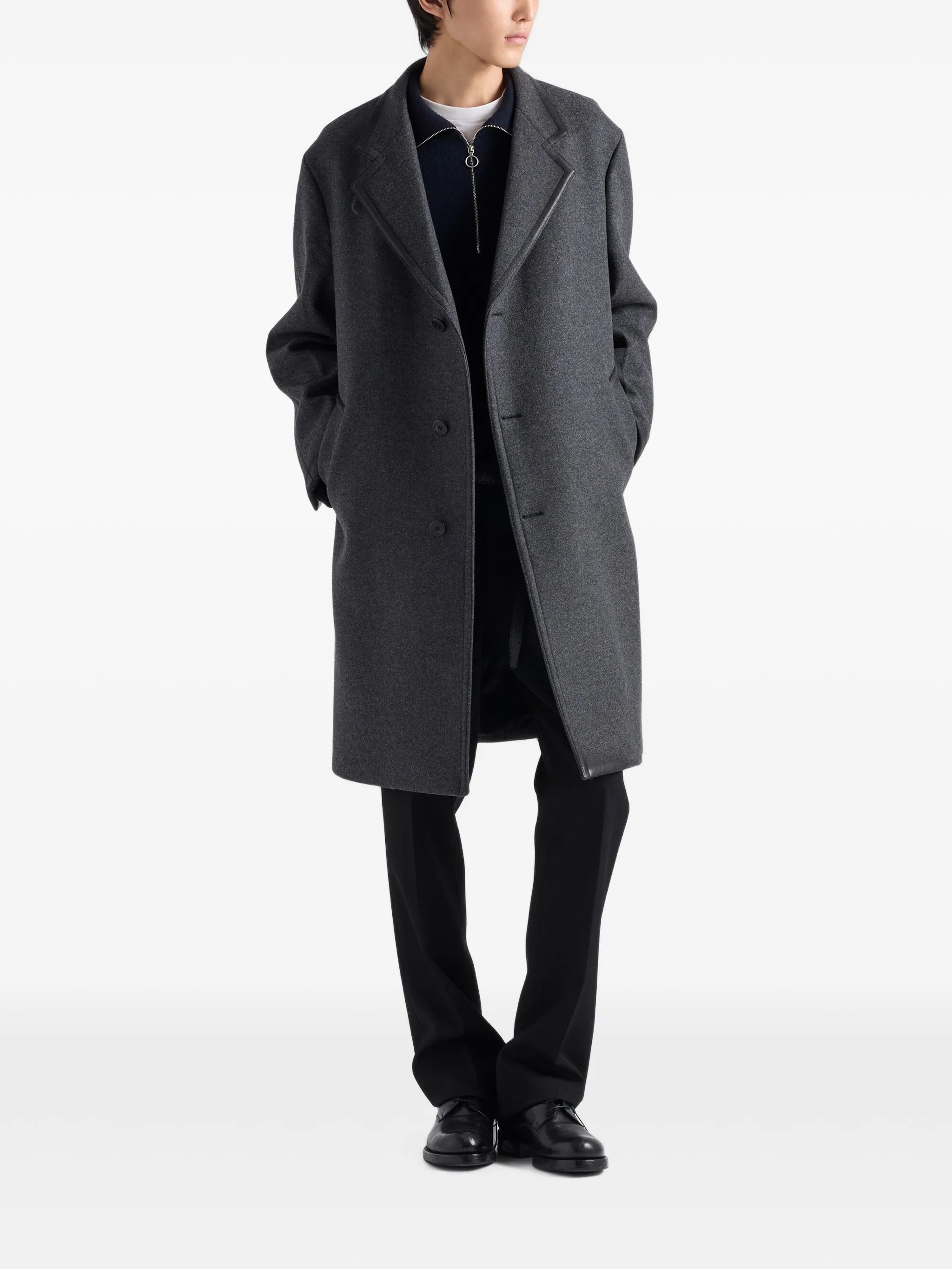 wool and cashmere polo sweater
