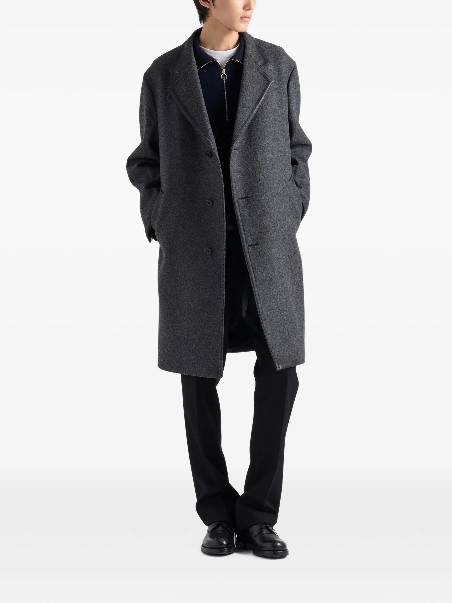 wool and cashmere polo sweater