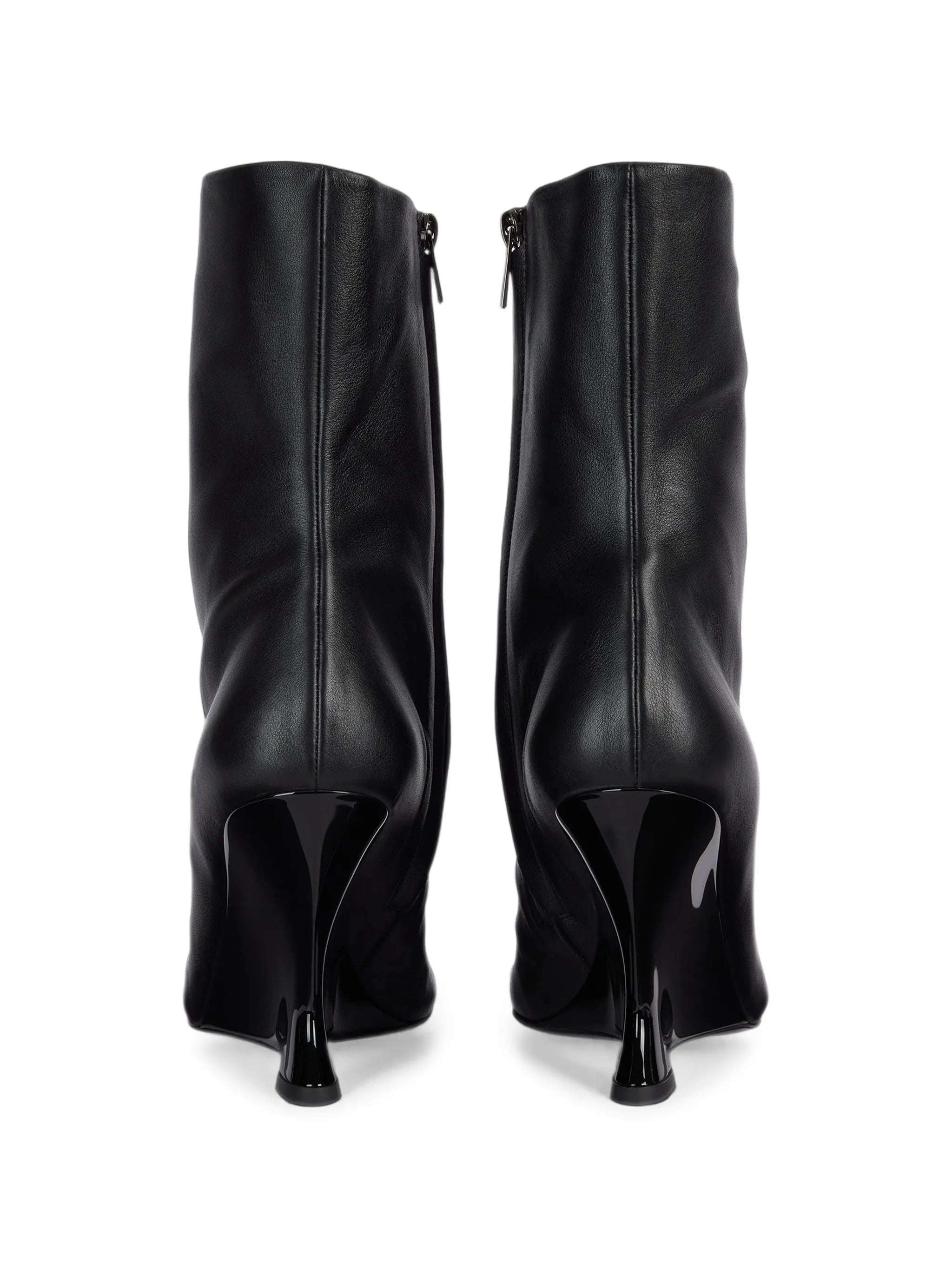 wedge smooth-leather ankle boots