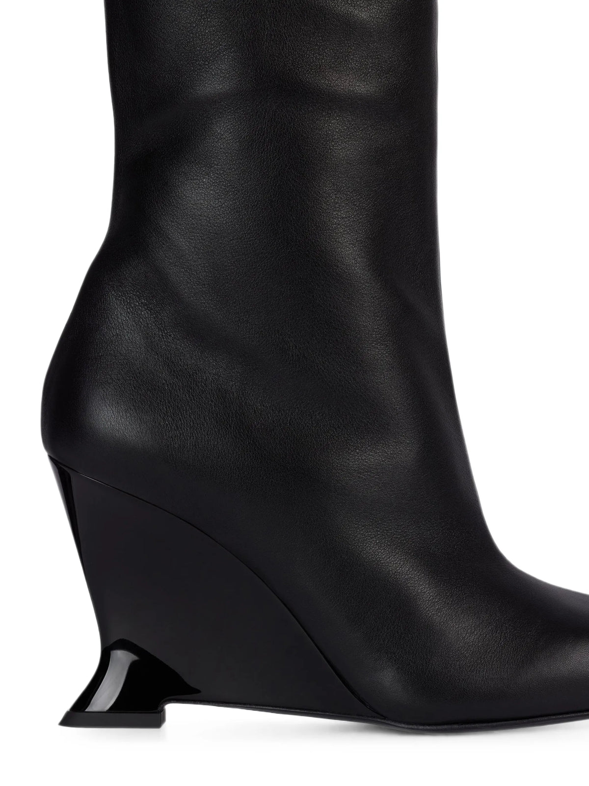 wedge smooth-leather ankle boots