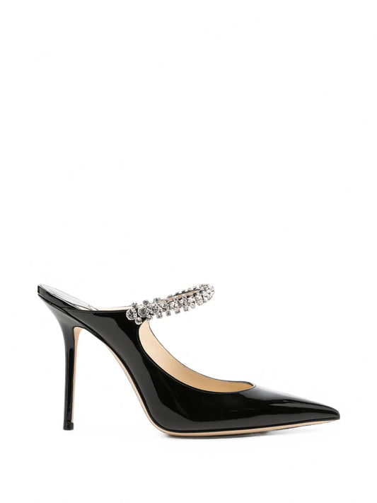 Bing crystal-embellished mules