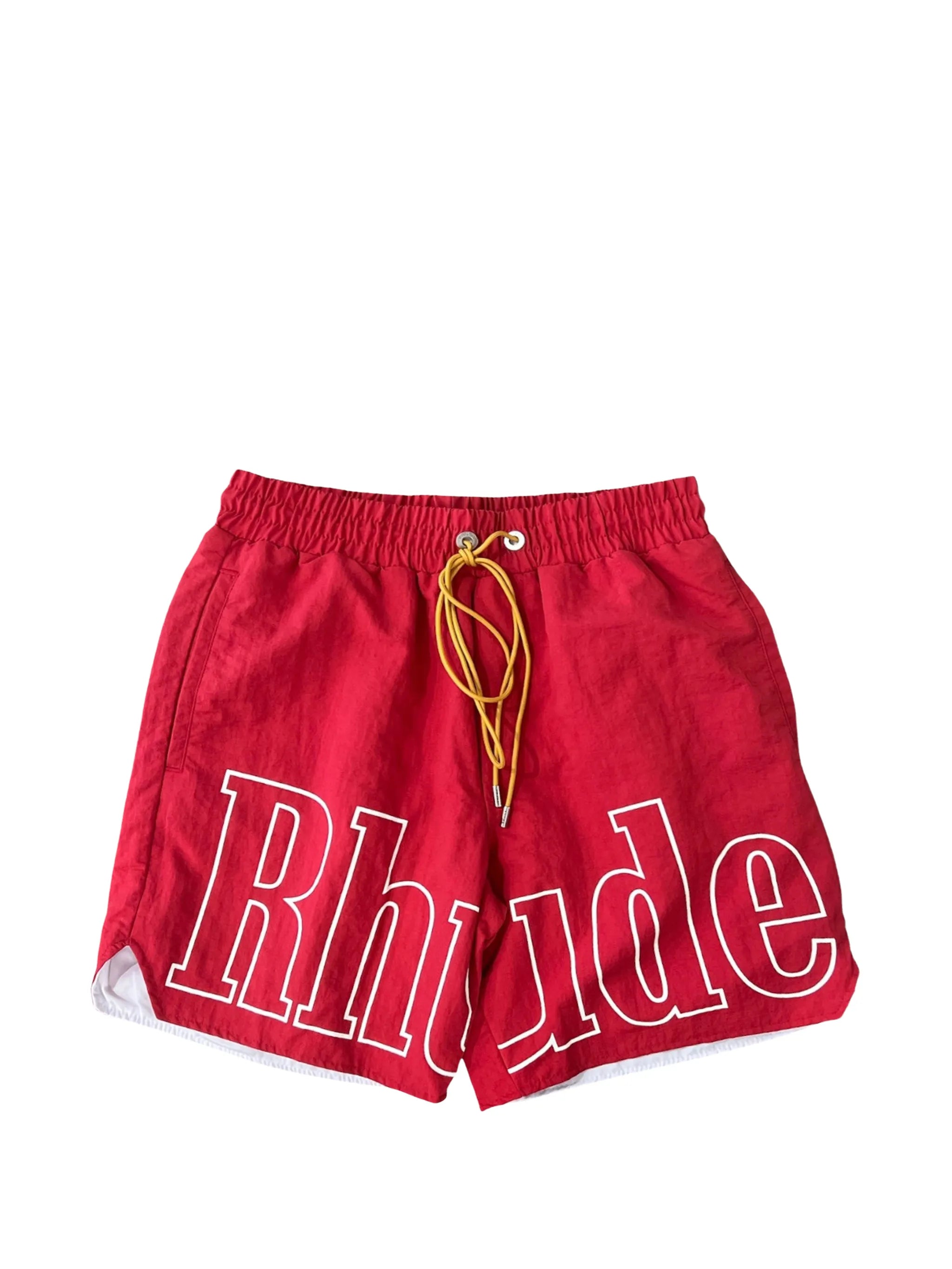 logo-print track shorts