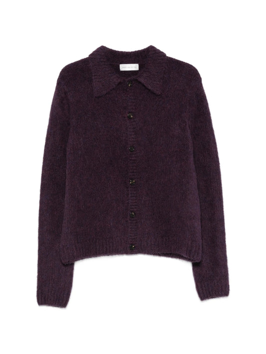 button-up collared cardigan