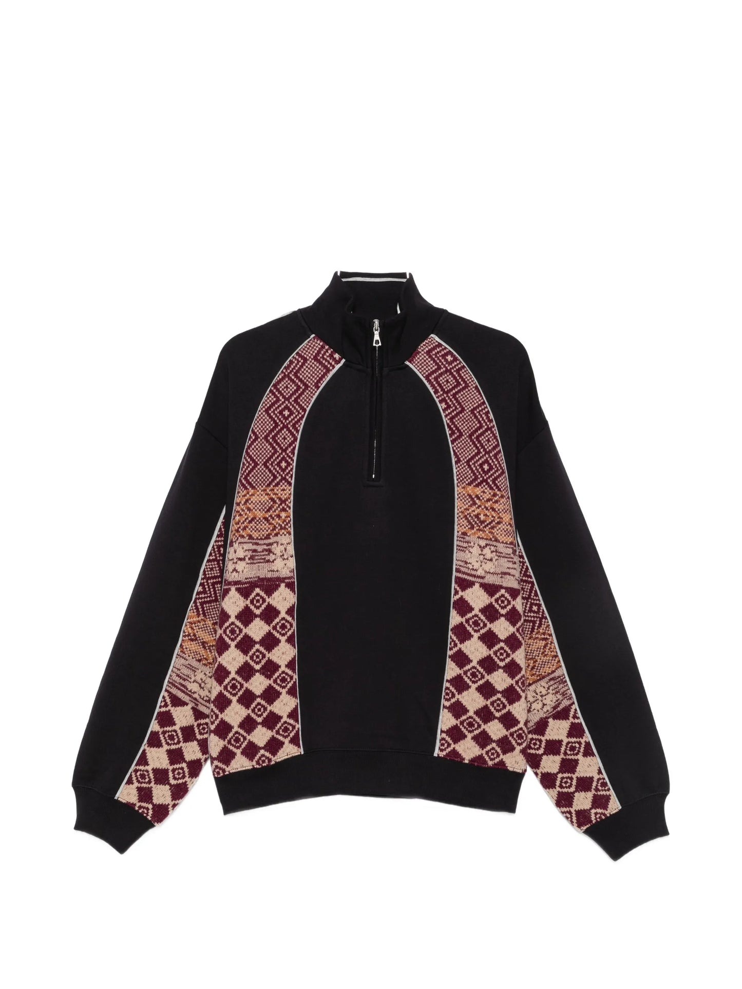 patterned quarter-zip sweatshirt