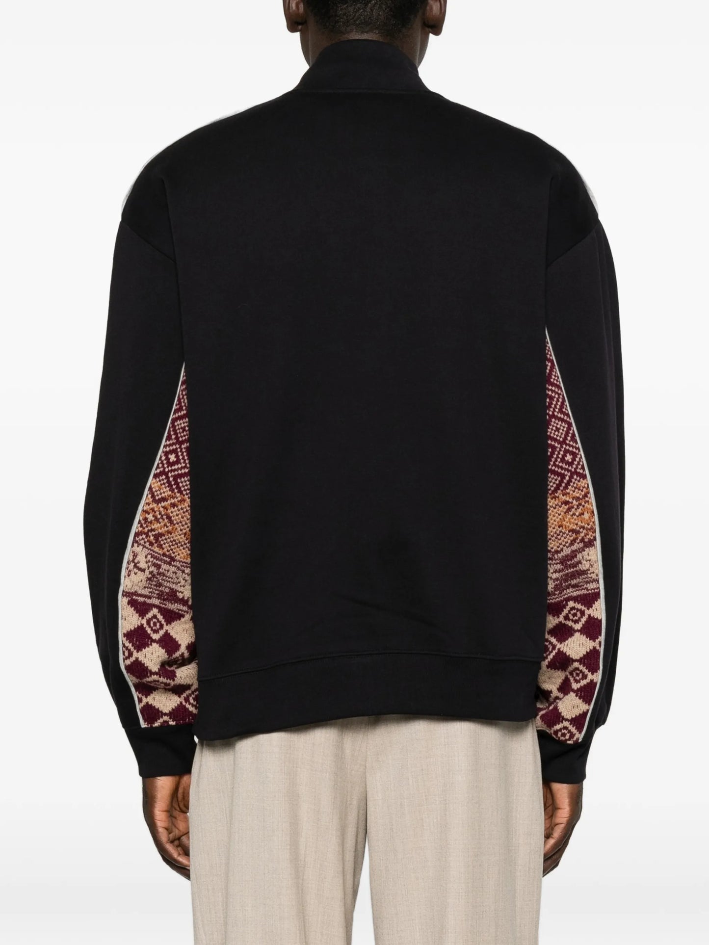 patterned quarter-zip sweatshirt