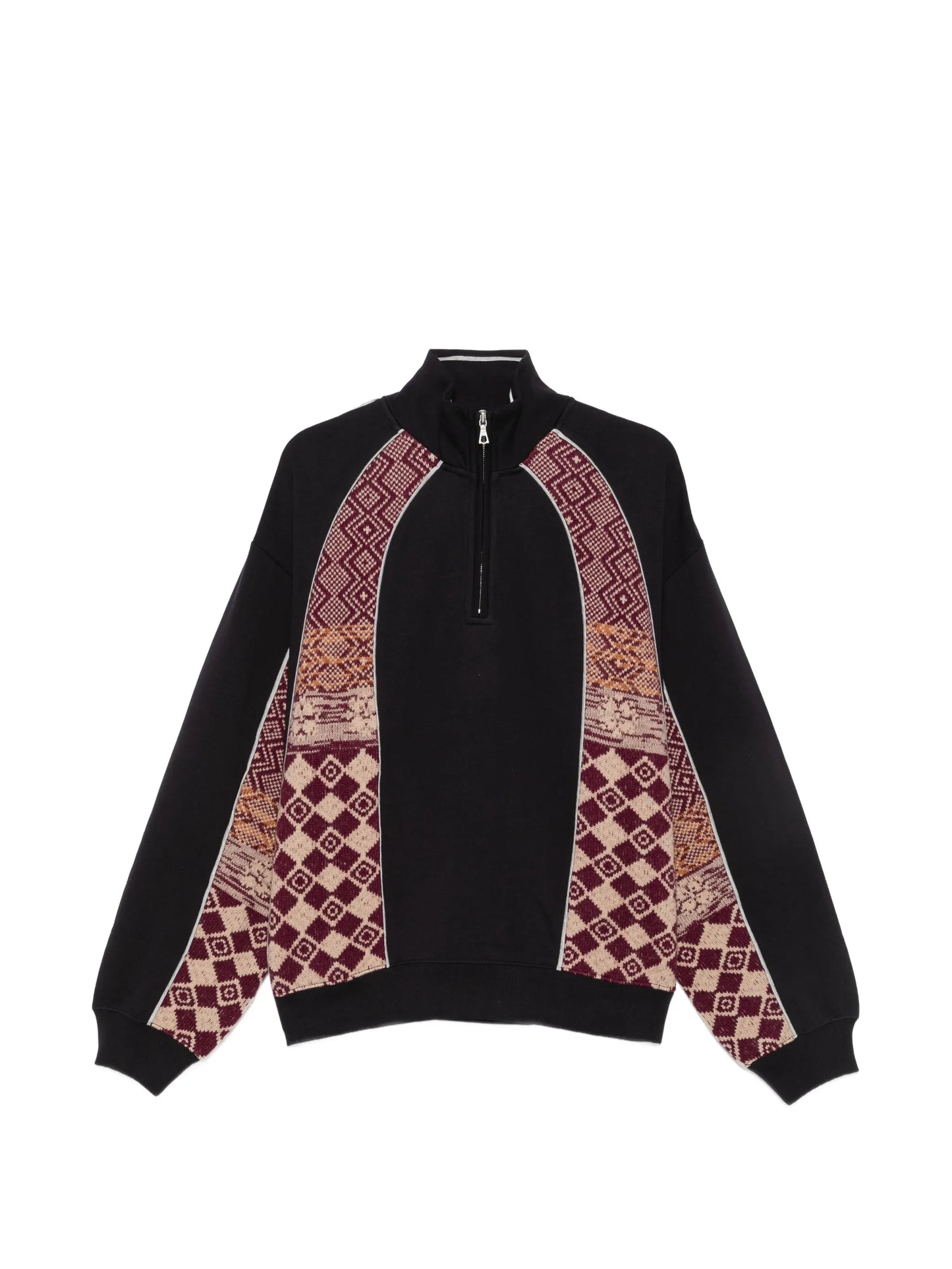 patterned quarter-zip sweatshirt
