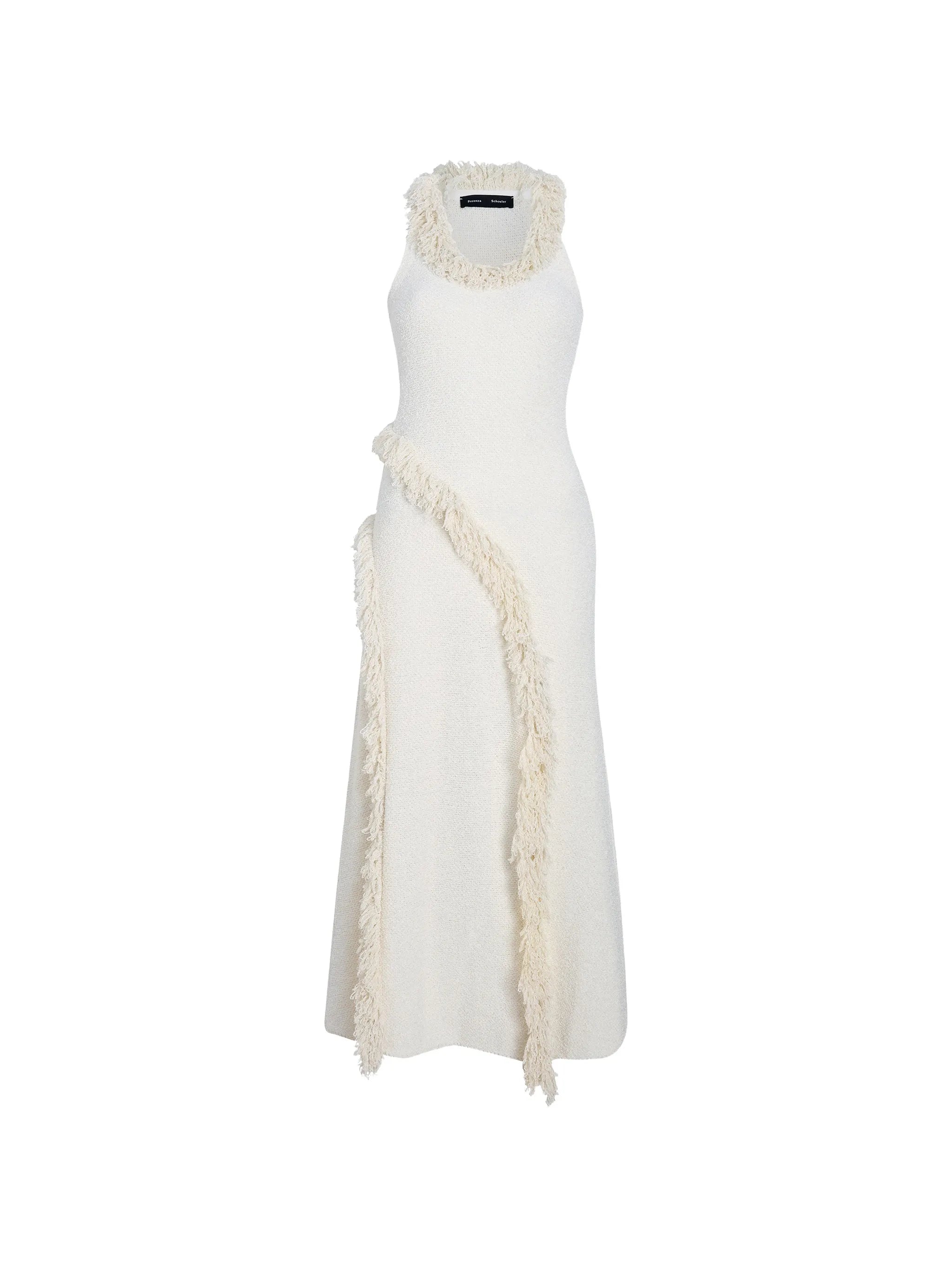 Nilo fringe-trimmed jacquard dress