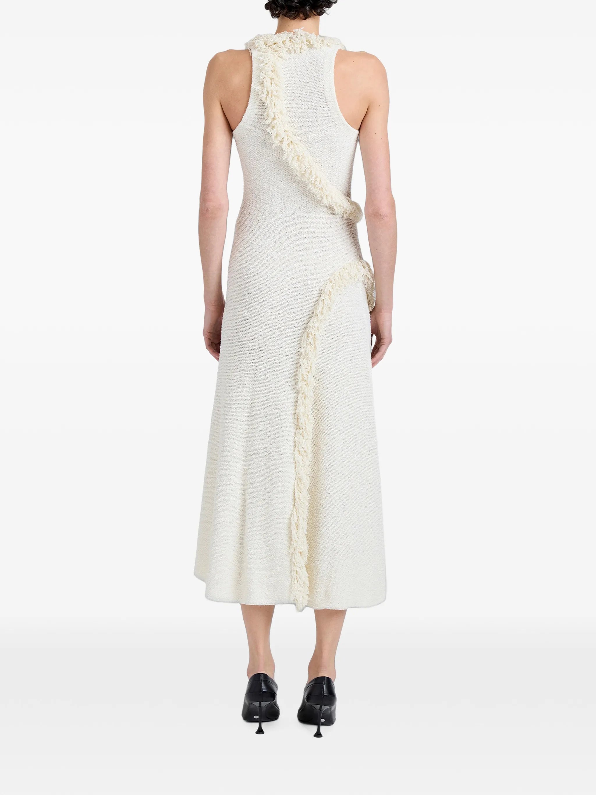 Nilo fringe-trimmed jacquard dress