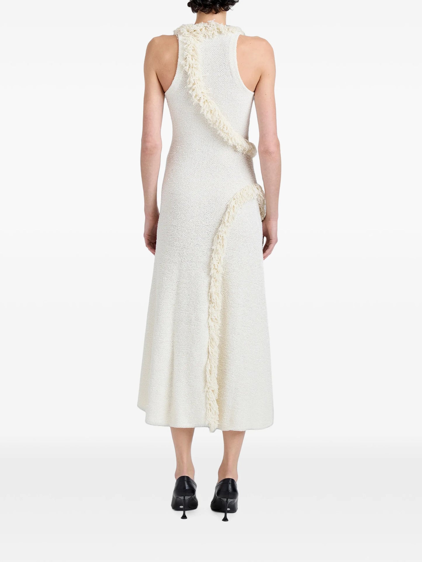 Nilo fringe-trimmed jacquard dress