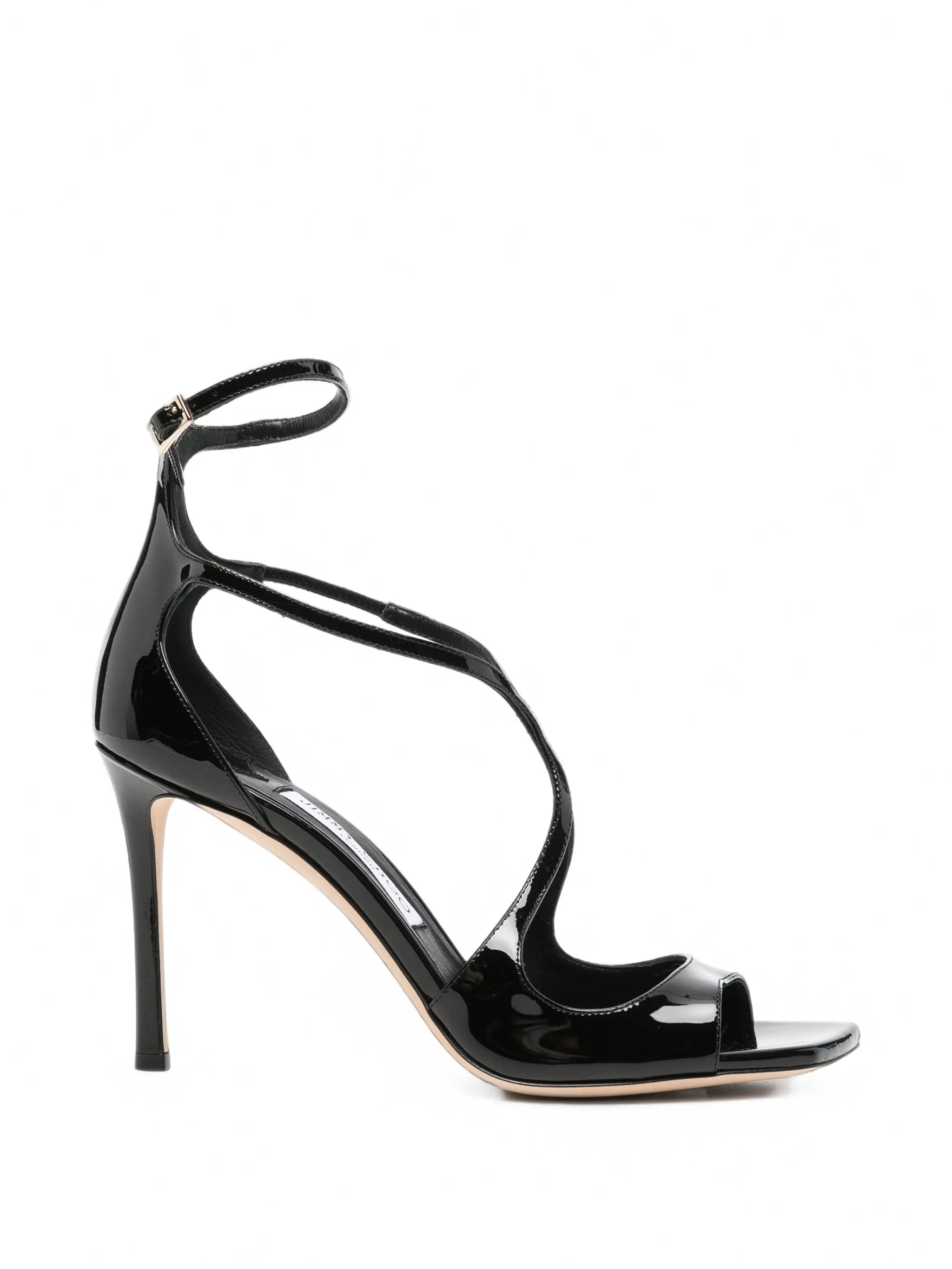 Azia 95 black patent leather sandals