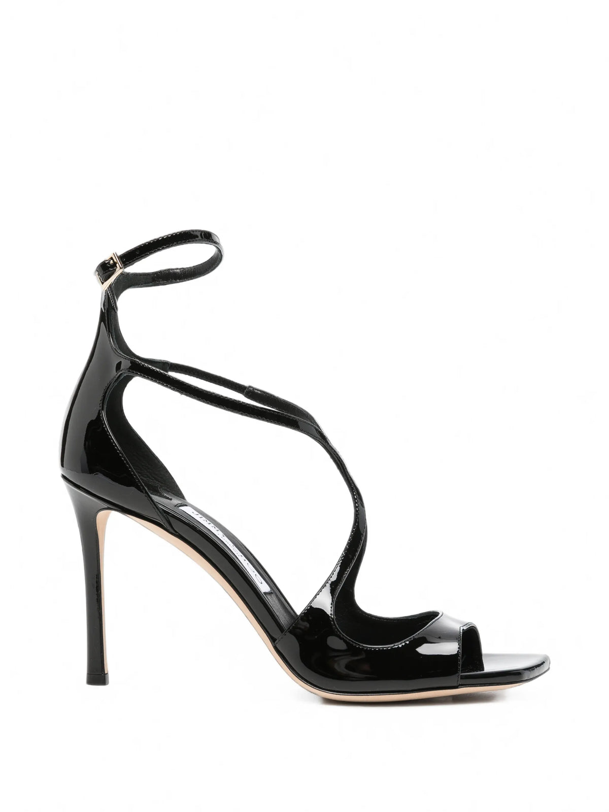 Azia 95 black patent leather sandals
