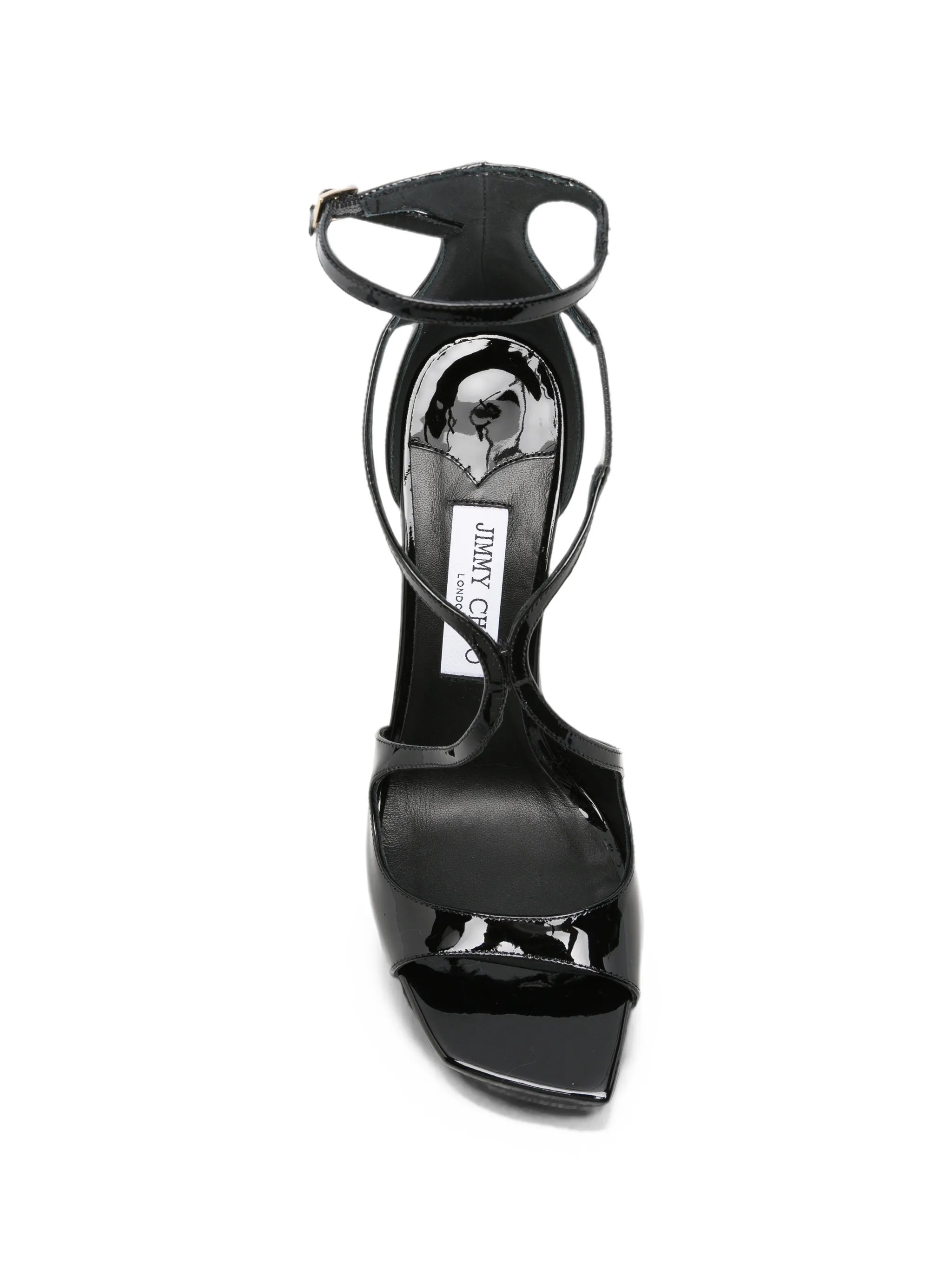 Azia 95 black patent leather sandals