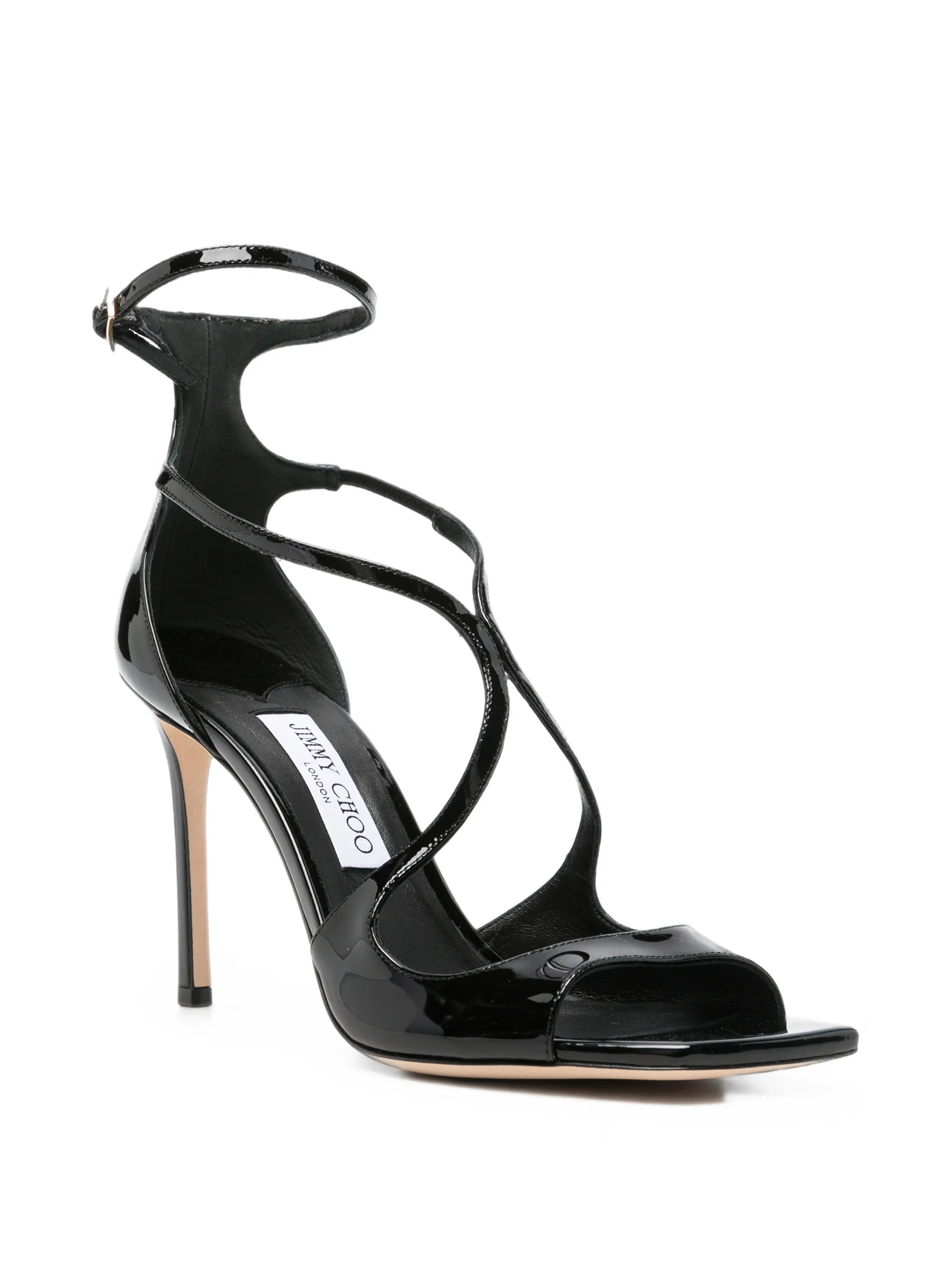 Azia 95 black patent leather sandals
