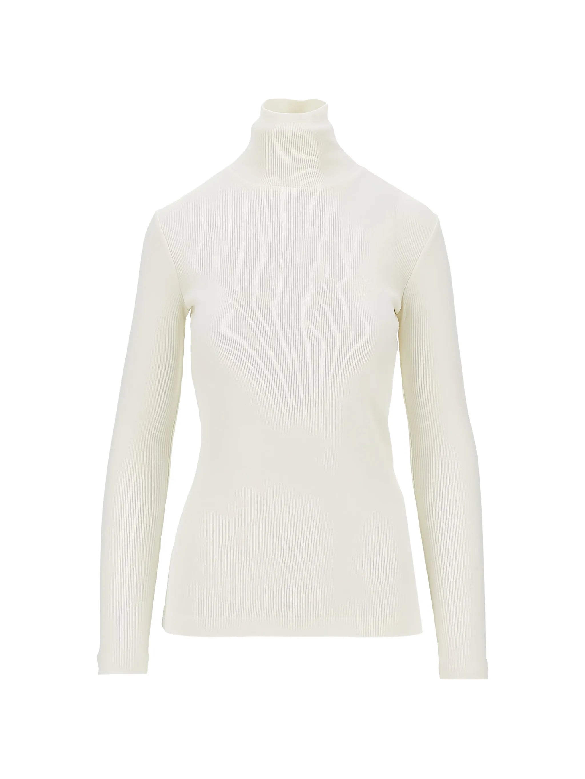 ribbed-knit roll-neck sweater
