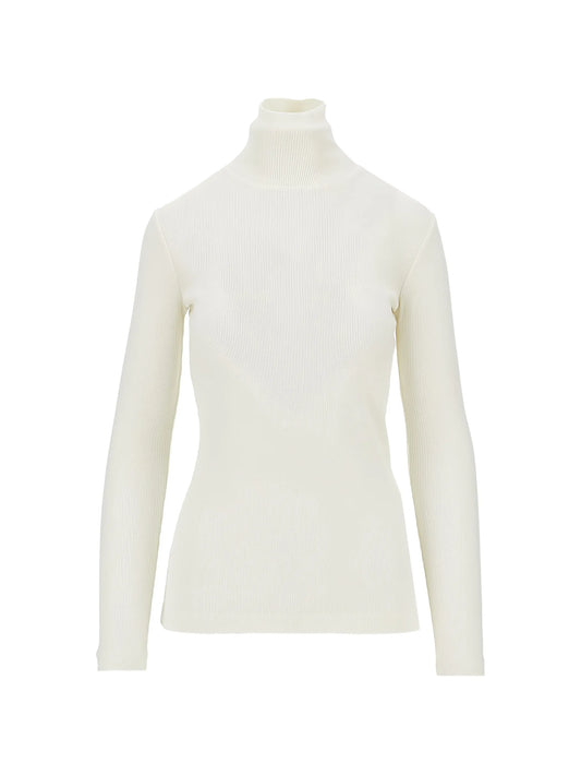 ribbed-knit roll-neck sweater