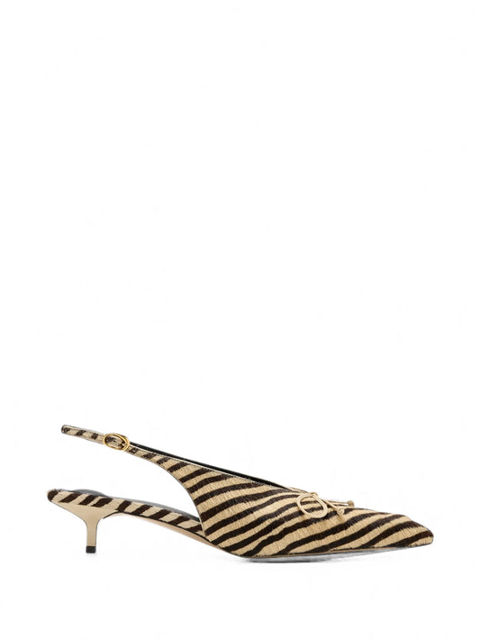 zebra-print bow-detail pumps