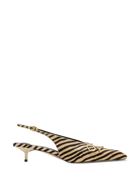 zebra-print bow-detail pumps