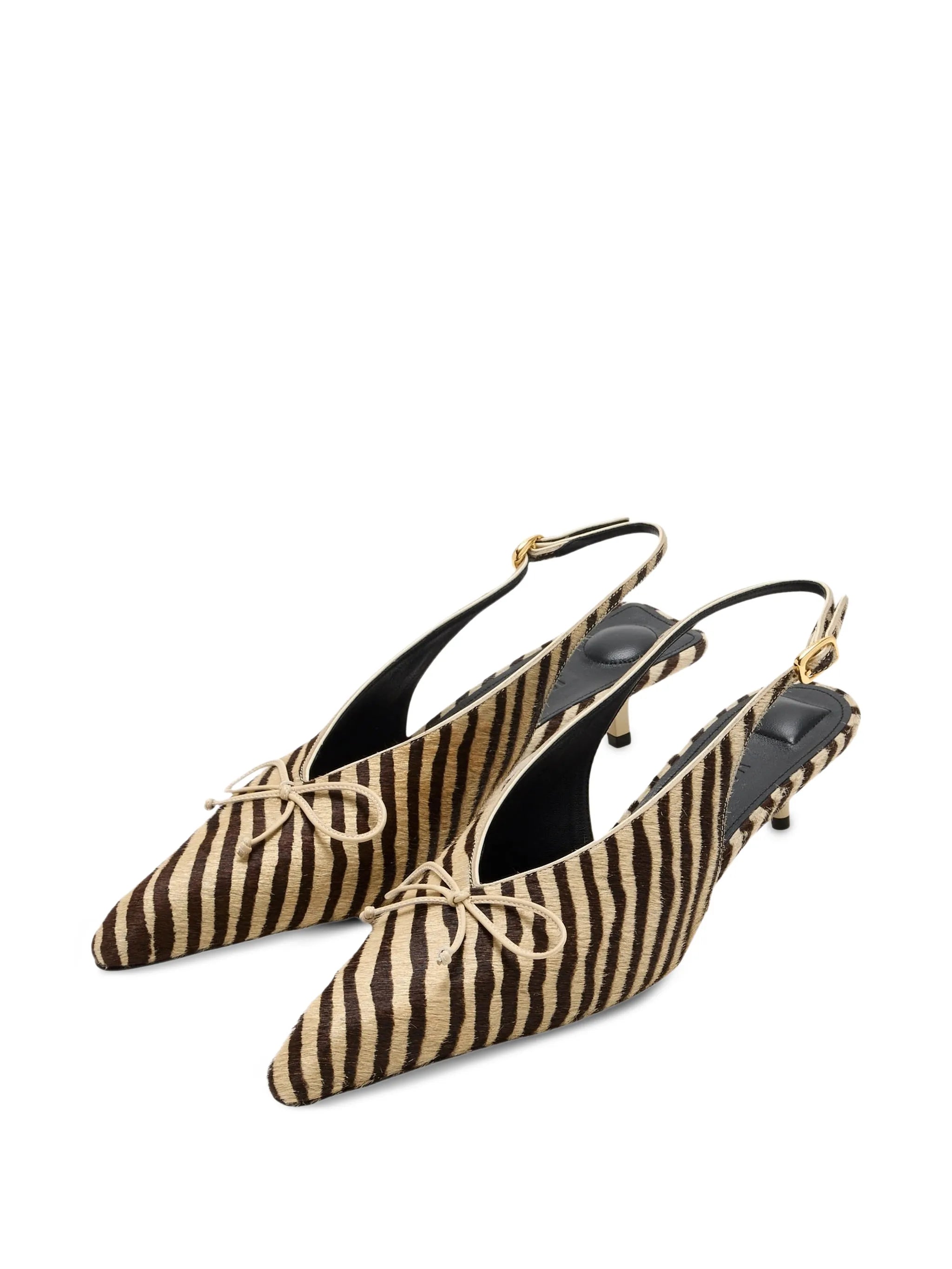zebra-print bow-detail pumps