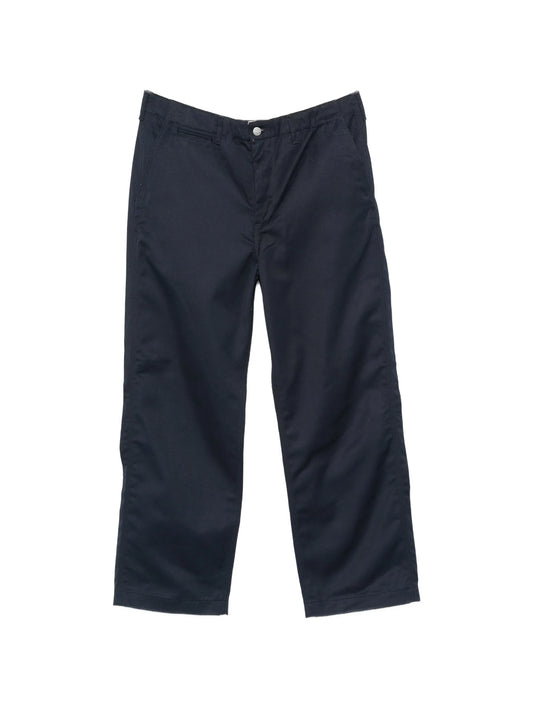 logo-patch straight-leg trousers
