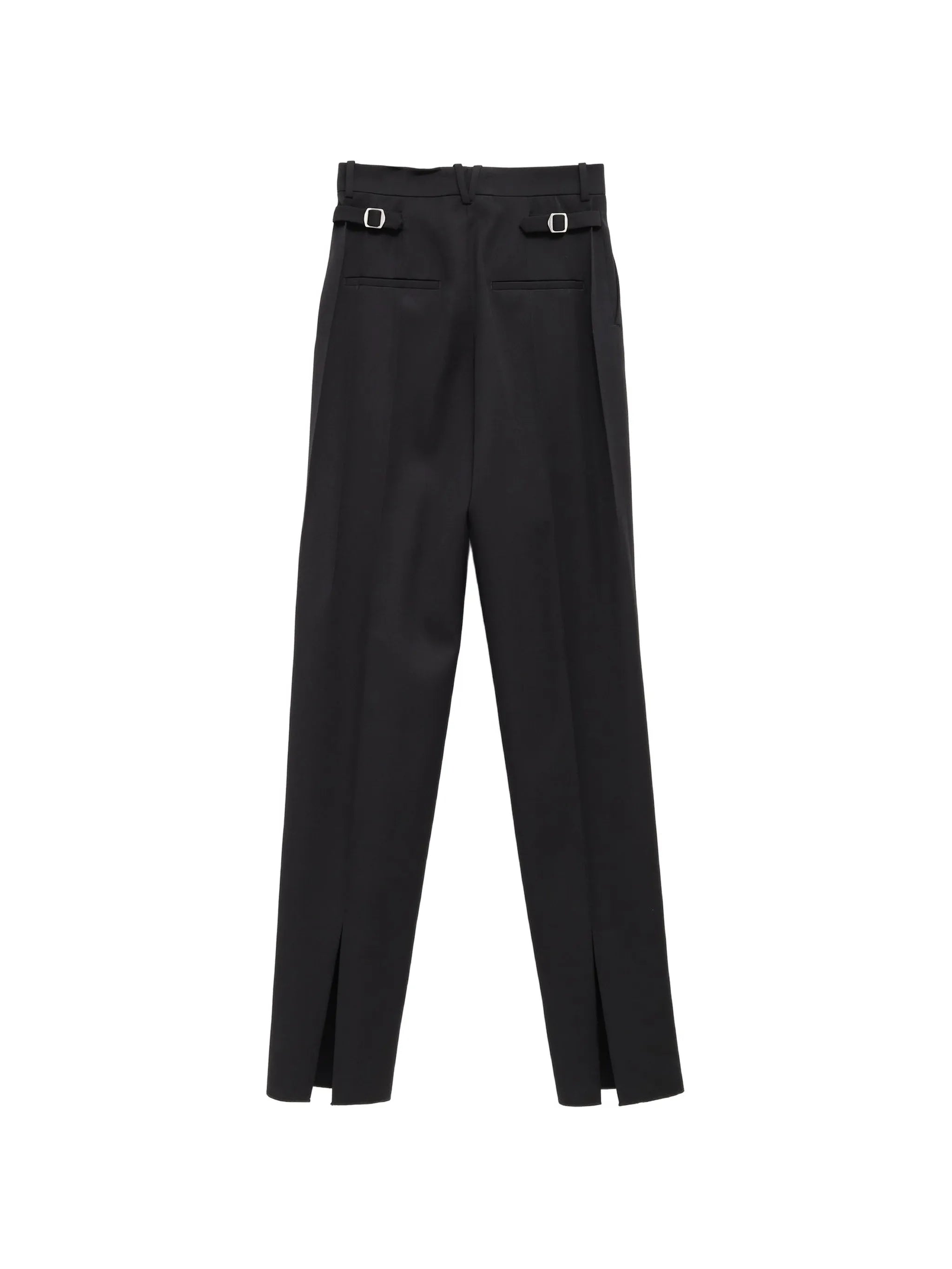 buckled-strap split-hem tailored trousers