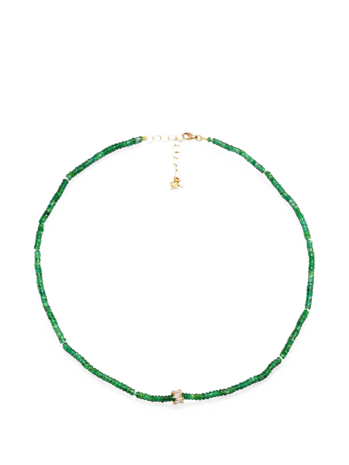 Infinite emerald and diamond necklace
